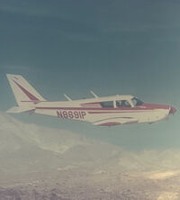 N8691P @ KSEE - PICTURE IN AIR - by Brian Posytan