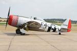 G-THUN @ EGSU - 45-49192 (G-THUN) 1945 Republic P-47D Thunderbolt 'Nellie' USAAF Flying Legends Duxford 
