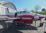 N773AG @ EDNY - Beech H50 Twin Bonanza at the AERO 2026, Friedrichshafen