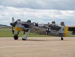 F-AZZJ @ EGSU - 990013 (F-AZZJ) Focke Wulf FW-190 and HA1112 M1LBouchon C4K-102 Duxford  - by PhilR