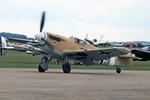 G-AWHE @ EGSU - G-AWHE 1948 Hispano HA-1112 M1L Bouchon Luftwaffe Duxford 11.07.15 - by PhilR