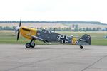 G-AWHH @ EGSU - G-AWHH (White 9, C4K-105) 1958 Hispano HA-1112 M1L Buchon BoB Display Duxford  - by PhilR