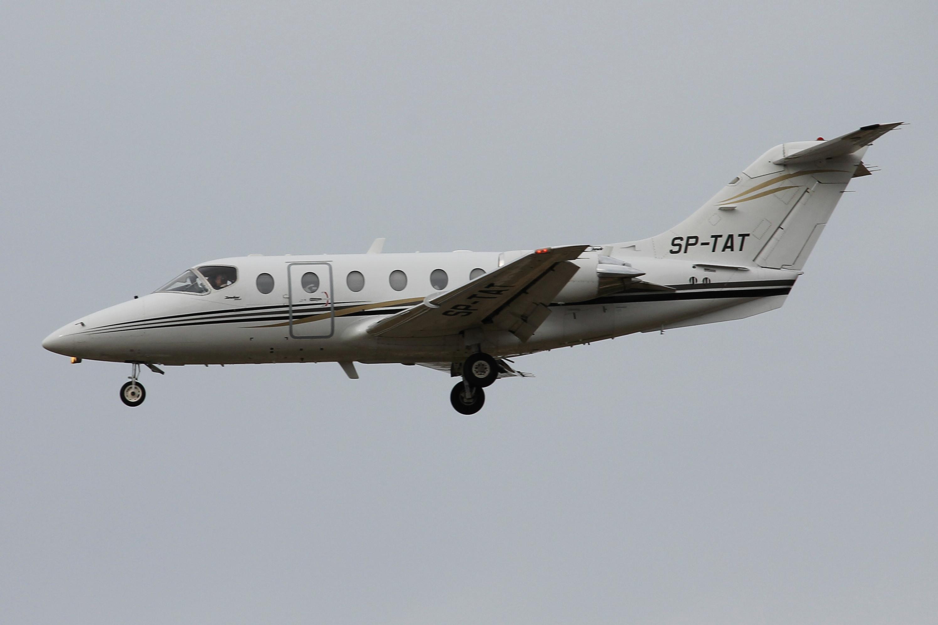 SP-TAT @ LMML - Raytheon Beechjet 400A reg SP-TAT of Smart Jet landing in Malta RW31. - by raymond