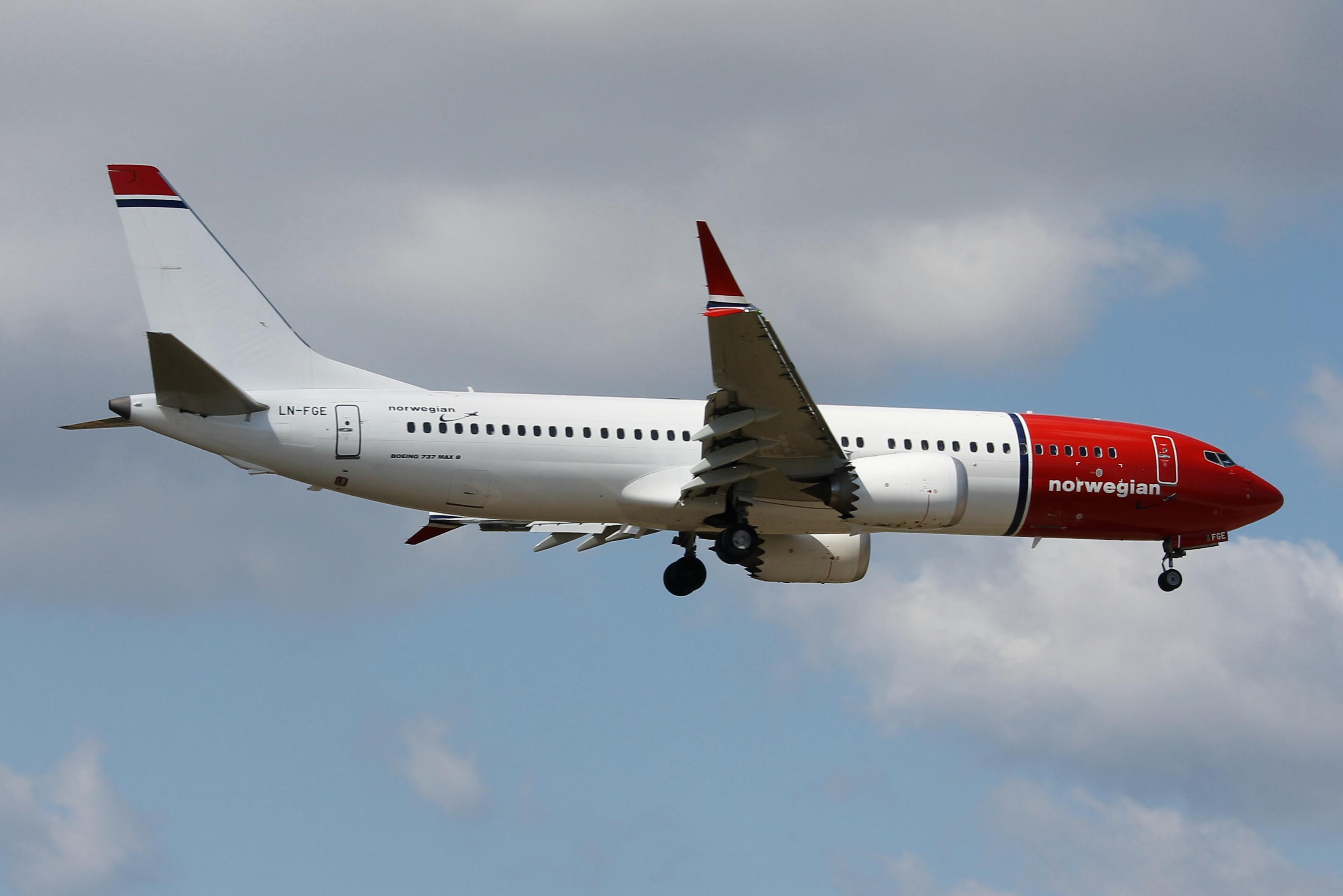 LN-FGE @ LMML - Boeing 737- 8 MAX reg LN-FGE of Norwegian Air Shuttle landing in Malta. - by raymond