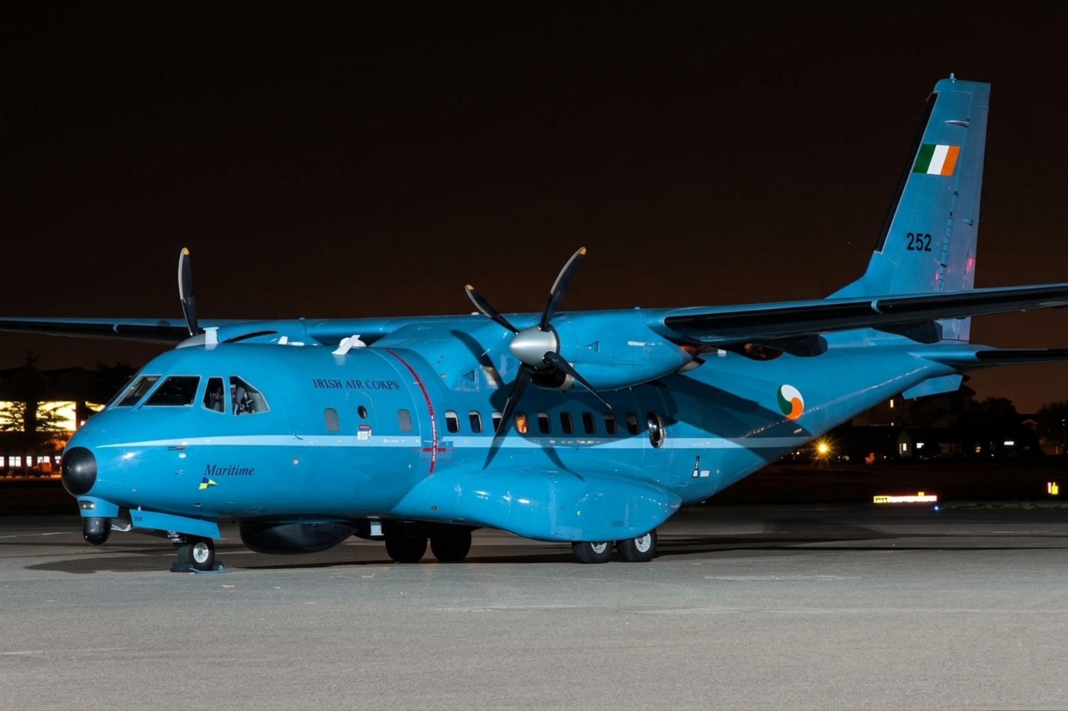 252 @ EGWU - 252 1993 CASA CN235MP Irish Air Force Northolt Night Shoot 
 - by PhilR