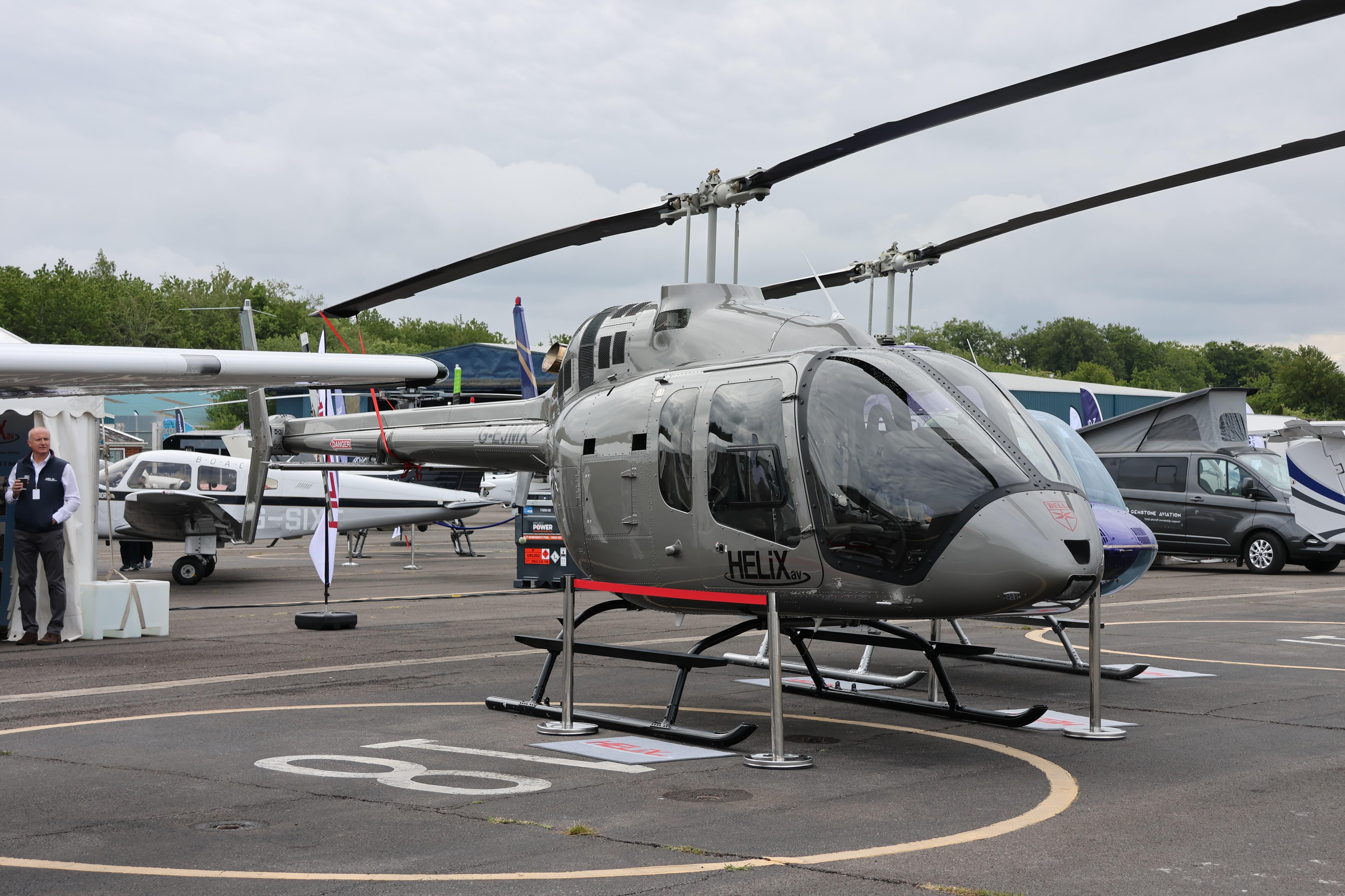 G-EJMX @ EGTB - G-EJMX 2025 Bell 505 Jet Ranger XPrivate Flyer Fest Booker 
 - by PhilR