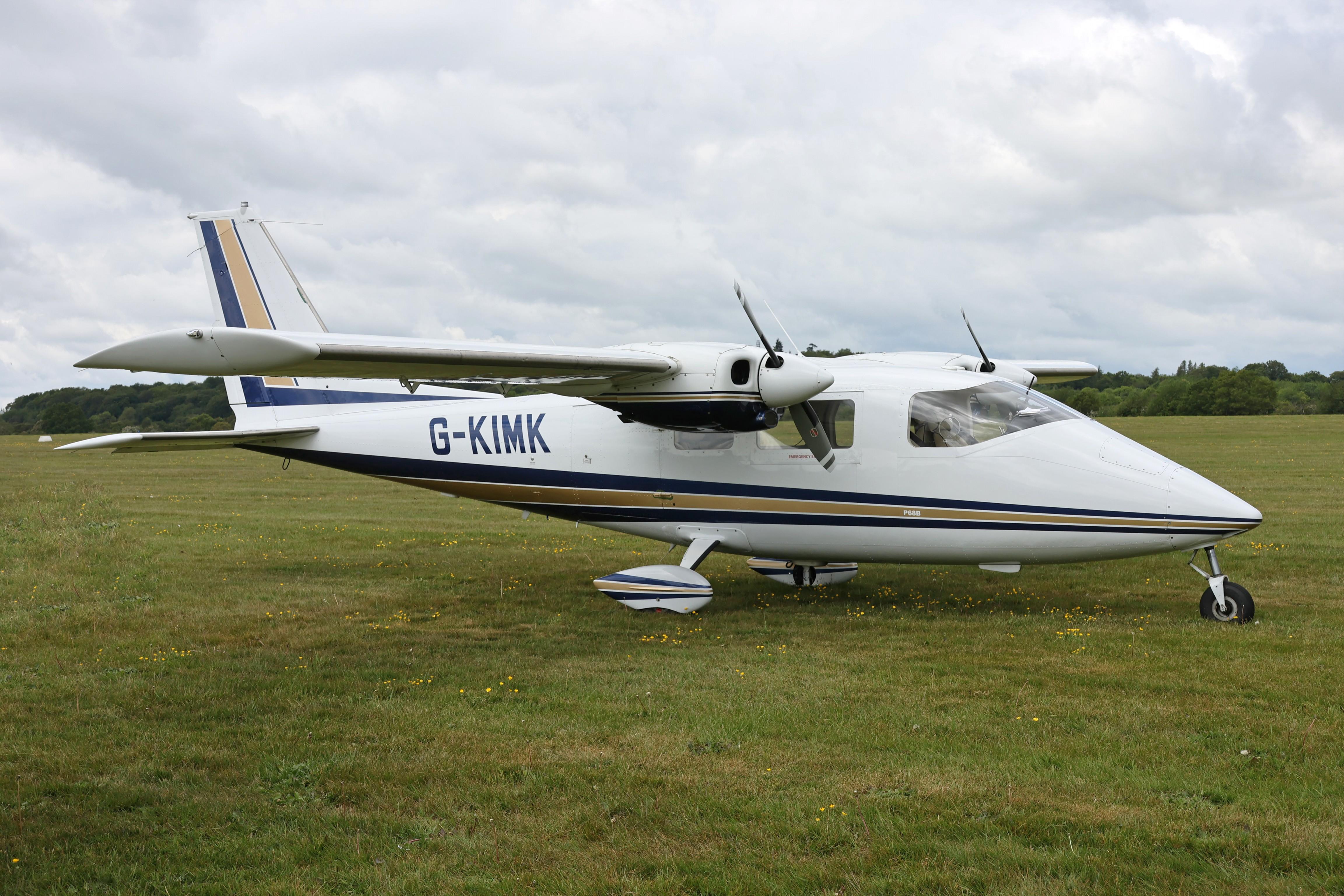 G-KIMK @ EGTB - G-KIMK 1975 Partenavia Costruzioni Aeronautiche SPA P68B Victor Private Flyer Fest Booker 
 - by PhilR