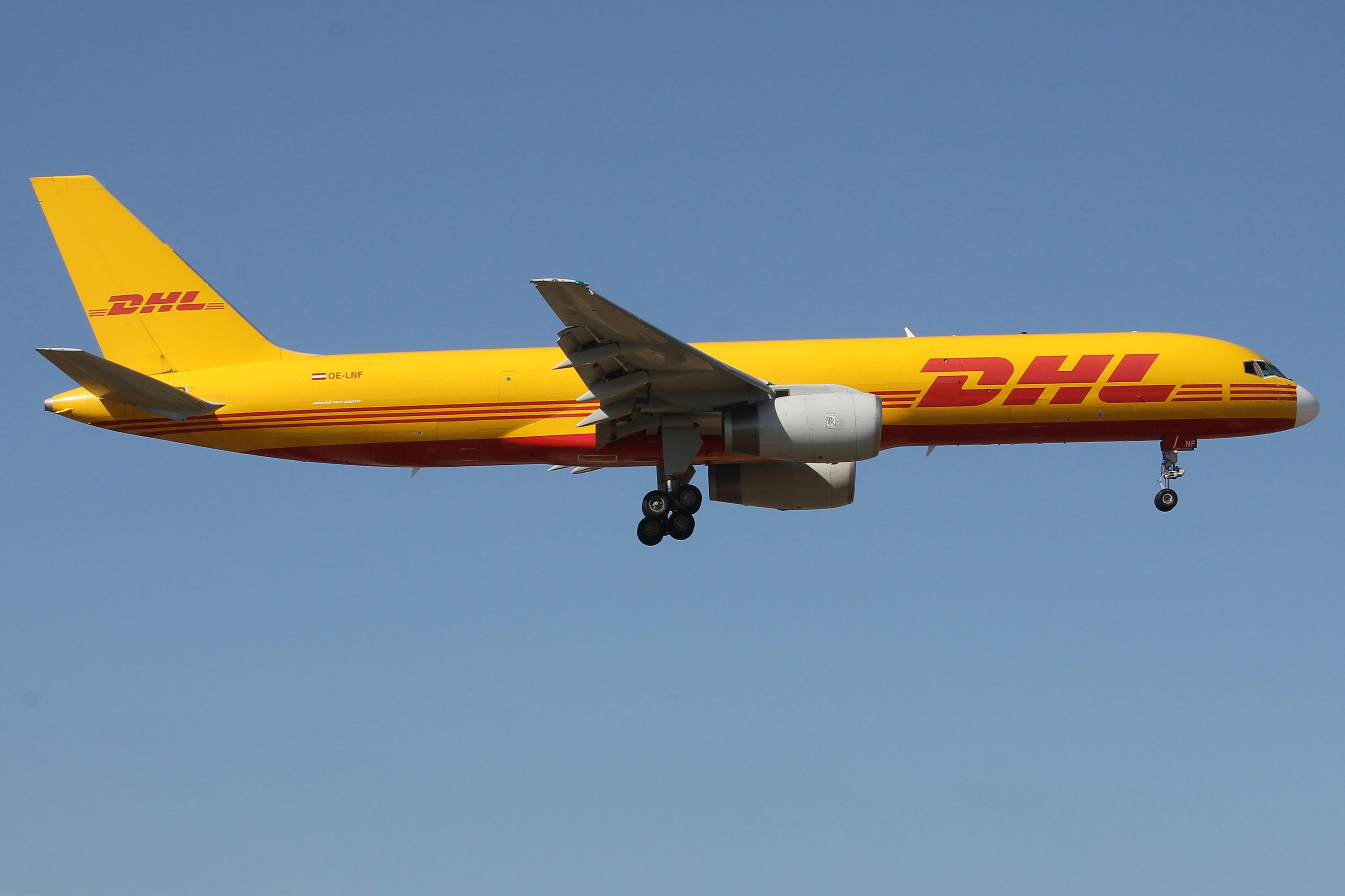 OE-LNF @ LMML - Boeing 757-236(PCF) reg OE-LNF of DHL Austria on final approach for RW31 Malta. - by raymond