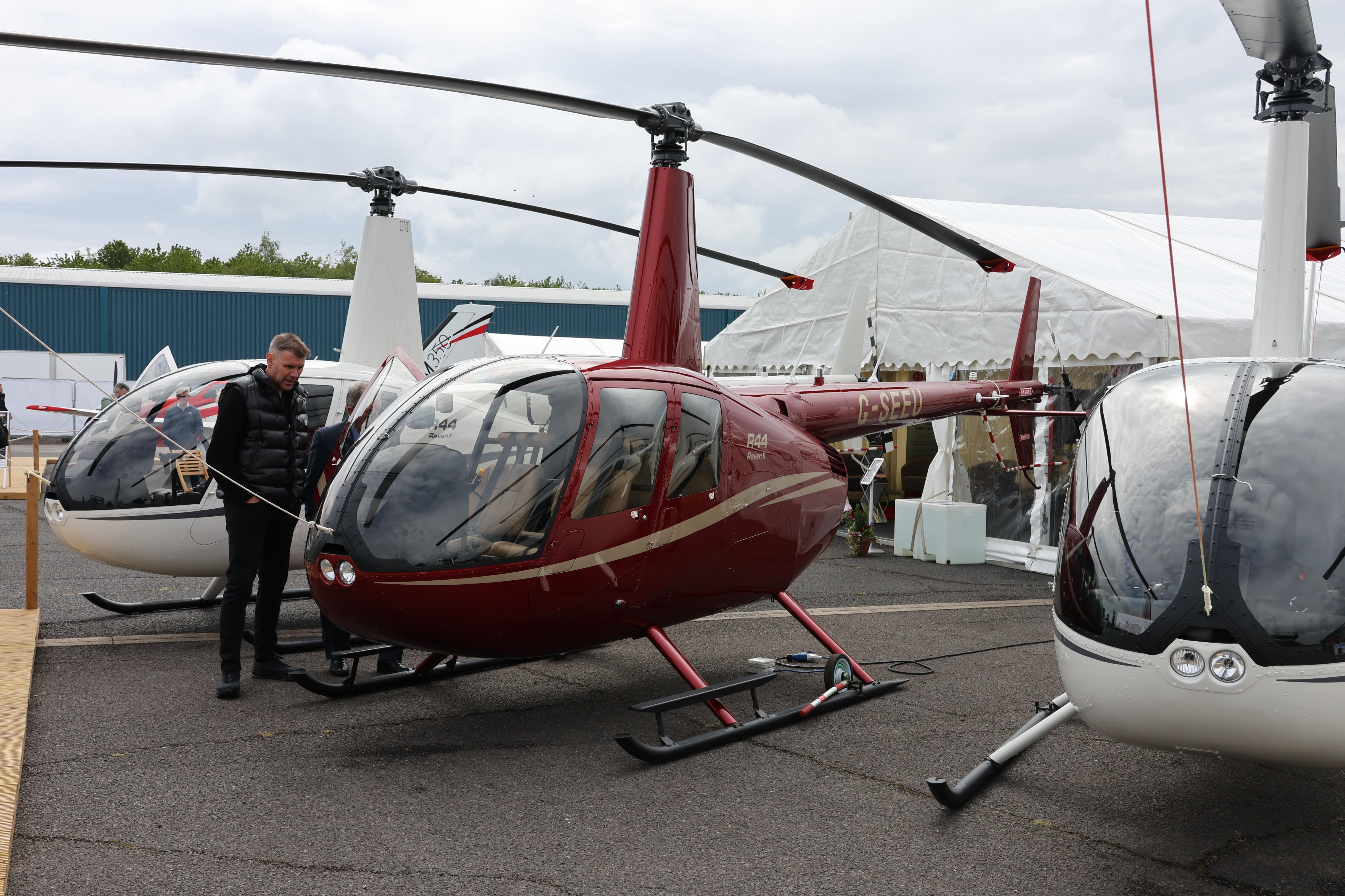 G-PODD @ EGTB - G-SEEU 2025 Robinson R44 Raven II Private Flyer Fest Booker 
 - by PhilR