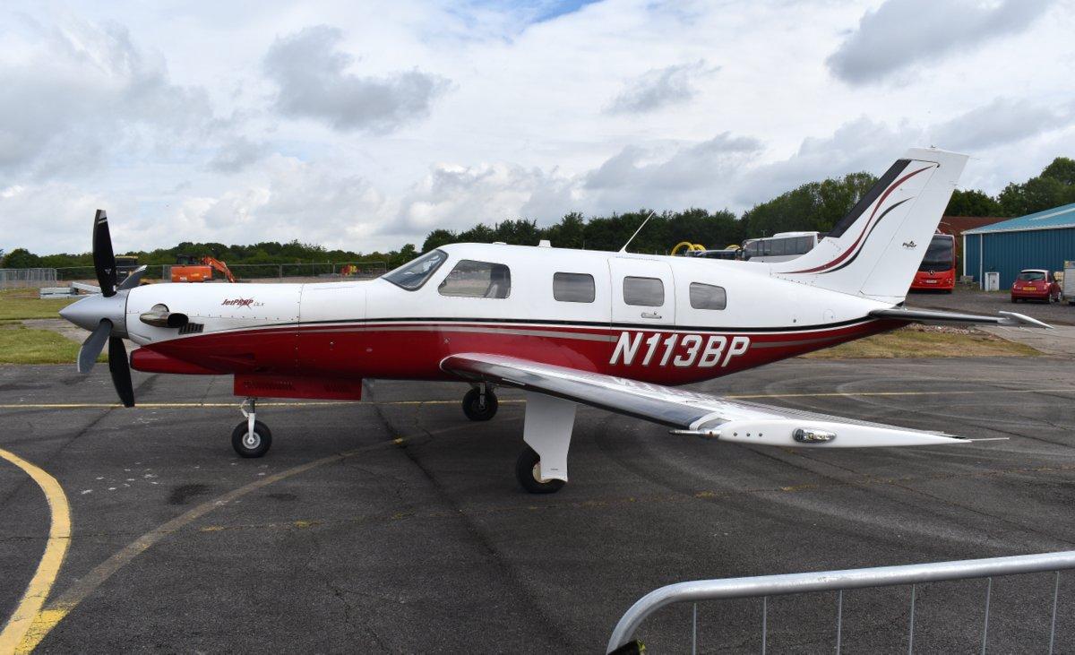 N113BP @ EGTB - Piper PA-46-350P Malibu Mirage at Wycombe Air Park. - by moxy