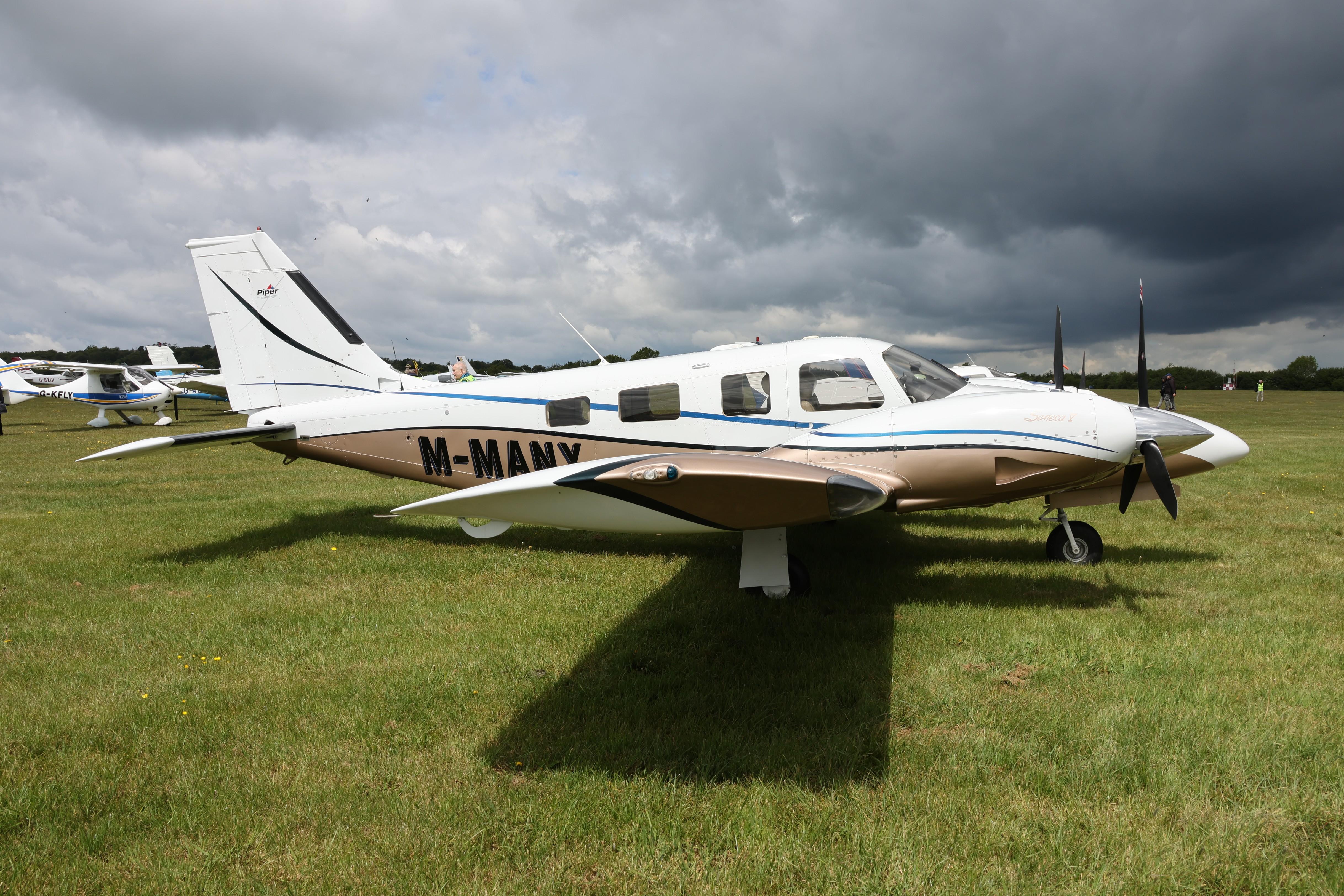 M-MANX @ EGTB - M-MANX 1981 Cessna 425 Conquest I Private Flyer Fest Booker - by PhilR