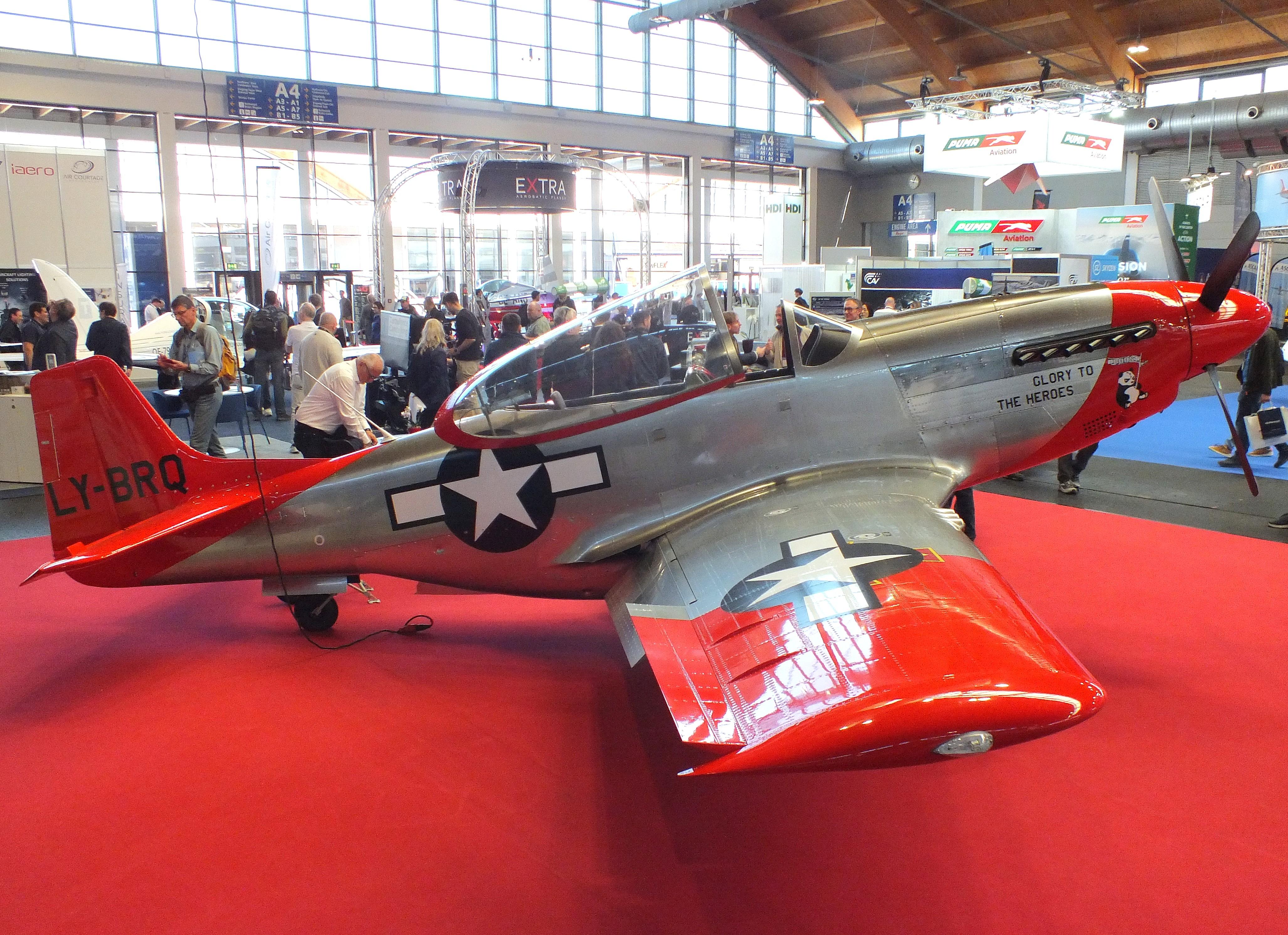 LY-BRQ @ EDNY - ScaleWings SW-51 Mustang 70%-scale replica at the AERO 2026, Friedrichshafen - by iwarnecke
