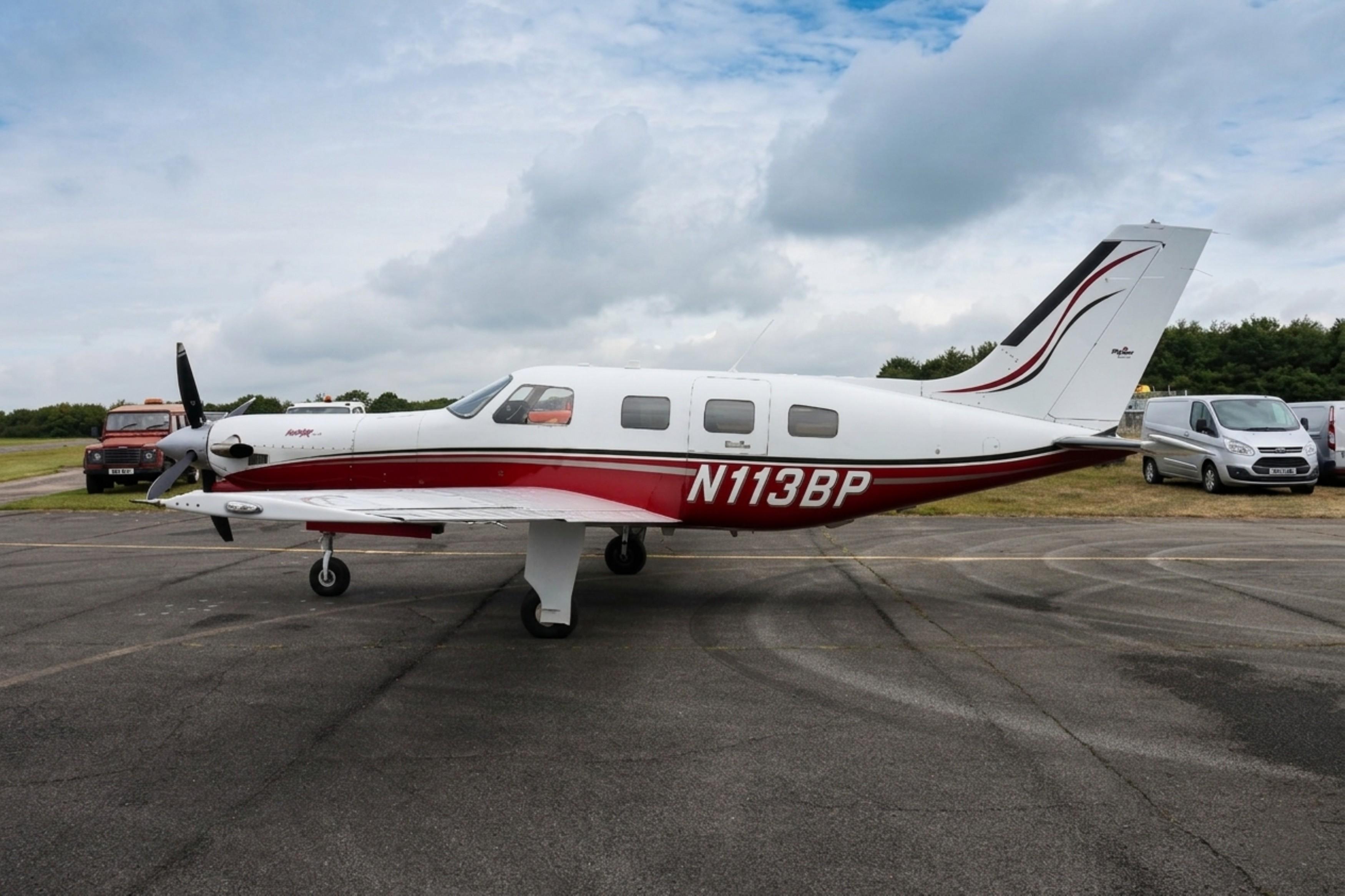 N113BP @ EGTB - N113BP 2004 Piper PA-46-350P Malibu Mirage Private Flyer Fest Booker  - by PhilR