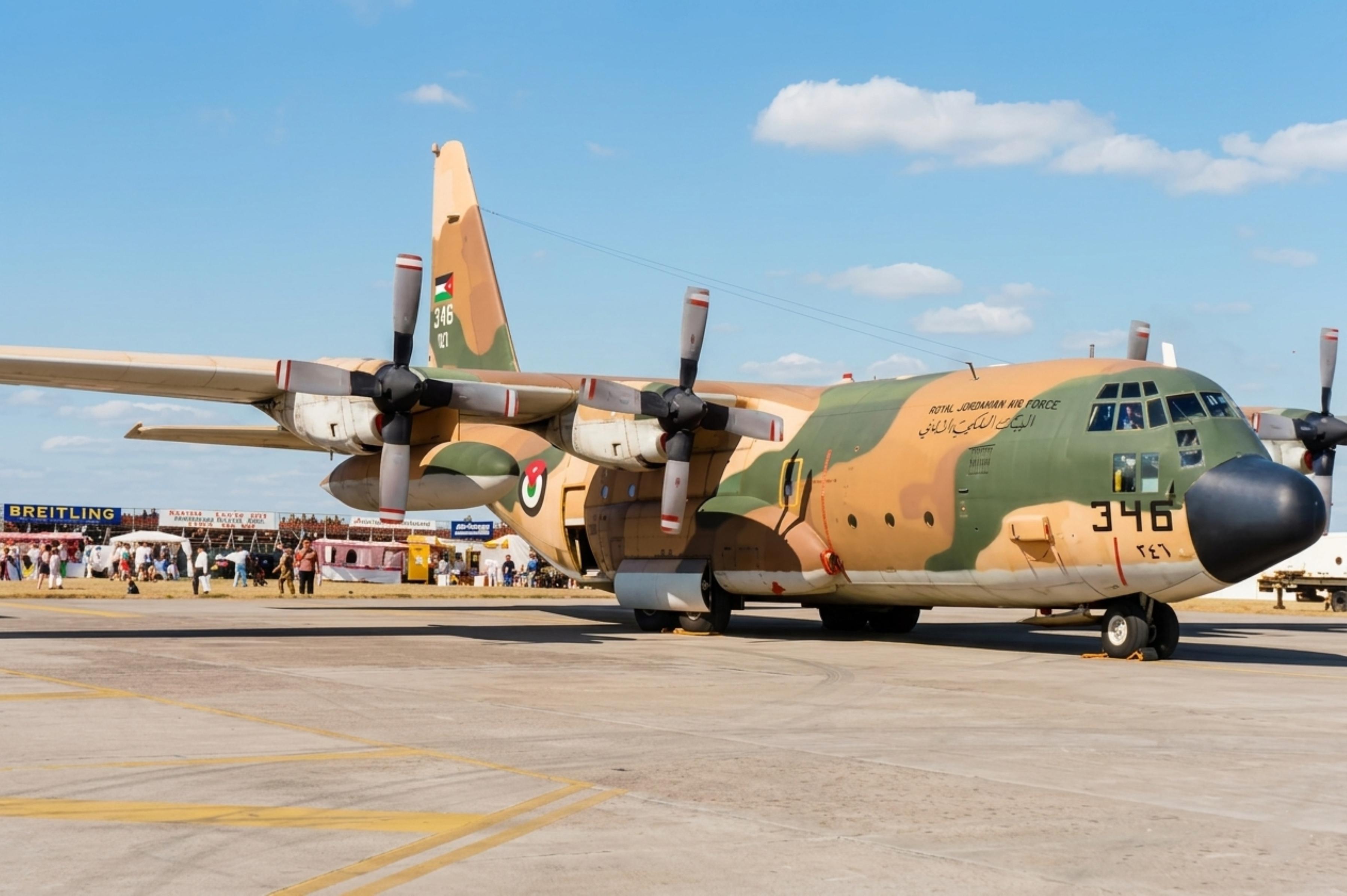 346 @ EGVA - 346 1982 Lockheed C-130H Hercules RJorAF IAT  - by PhilR