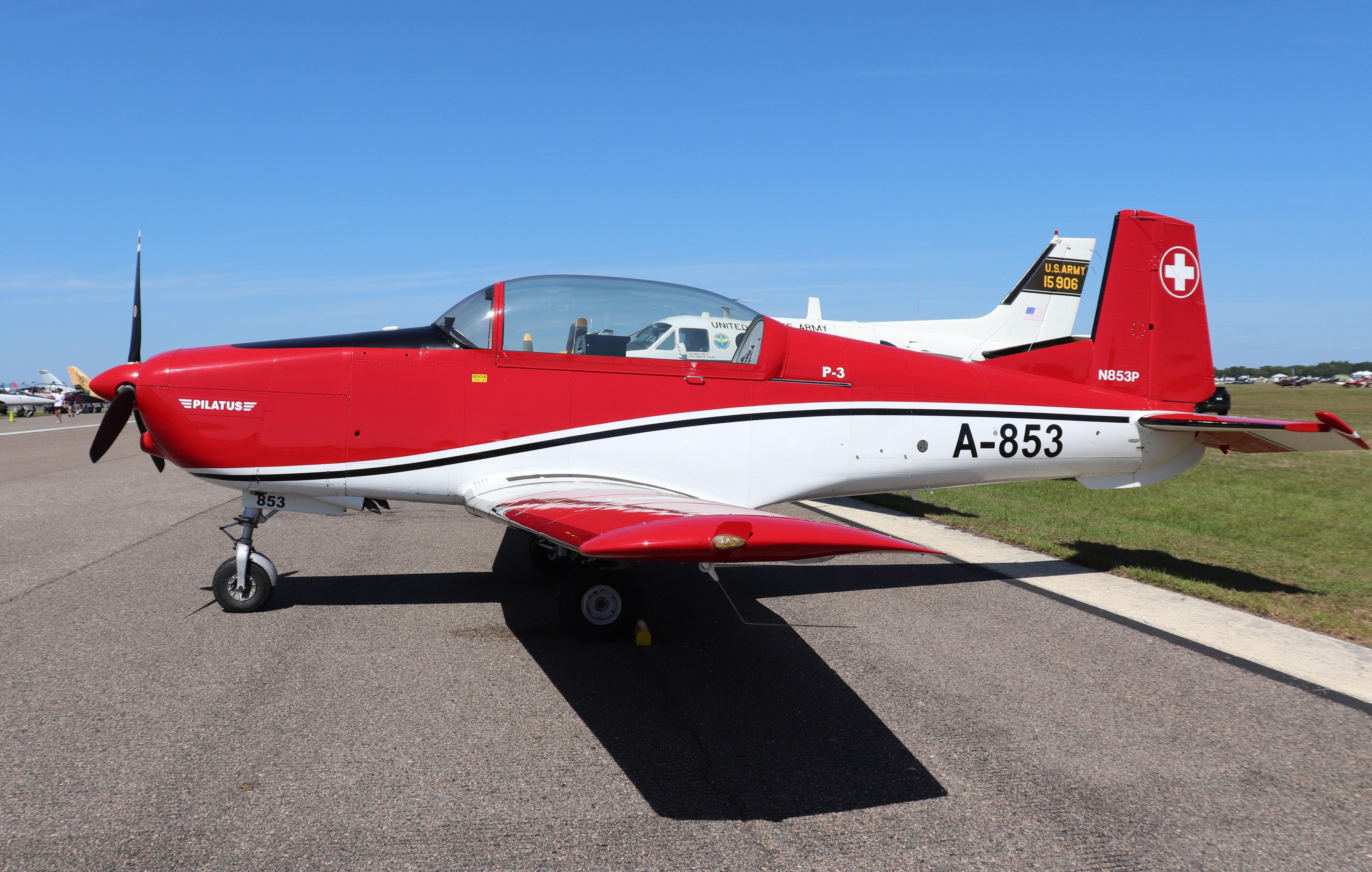 N853P @ KLAL - Pilatus P3-05 - by MarkPasqualino