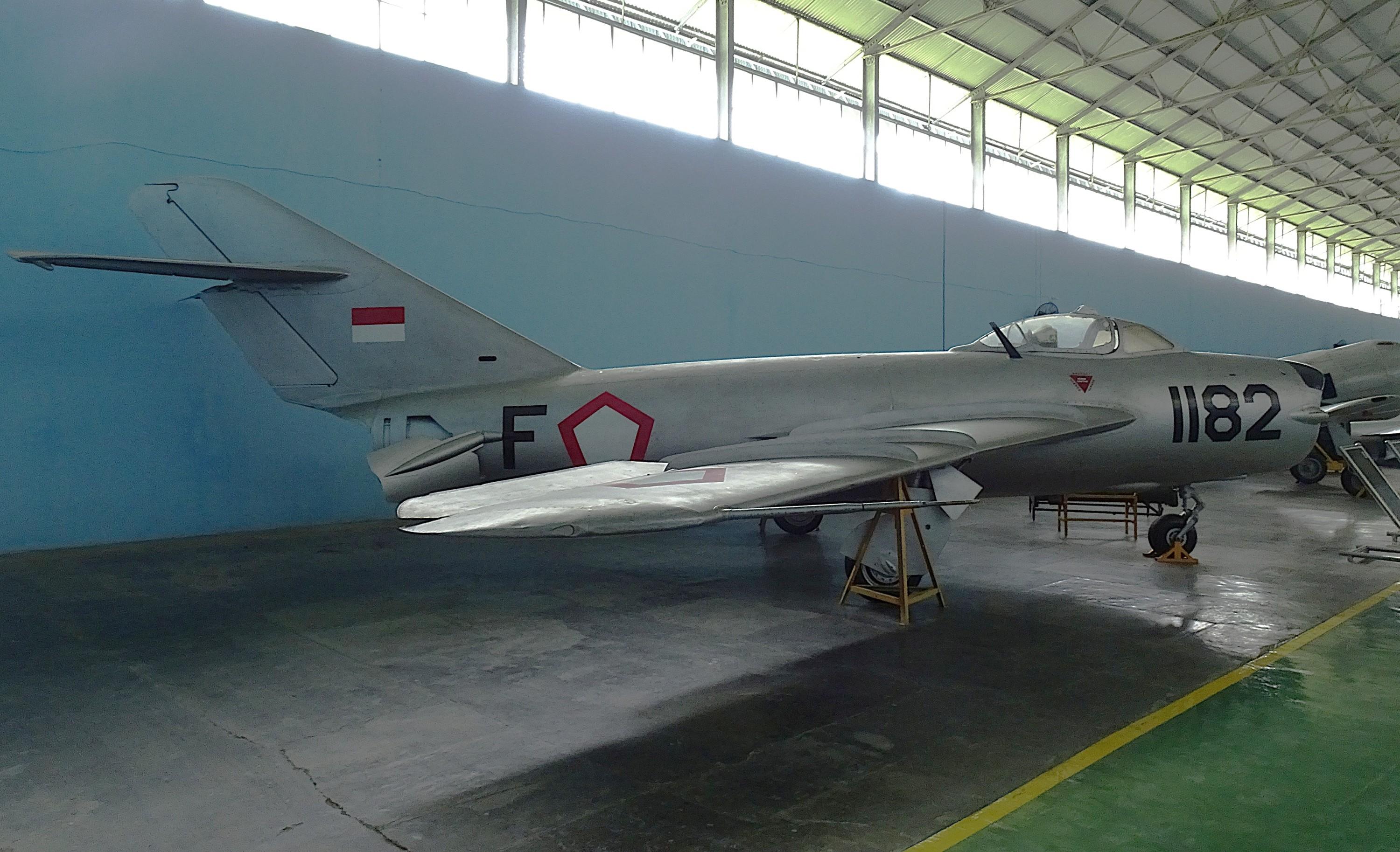F-1182 - LiM-5P (MiG-17PF) in Indonesian Air Force colors at the Dirgantara Mandala Museum, Yogyakarta, Java, Indonesia - by ReinhardJost