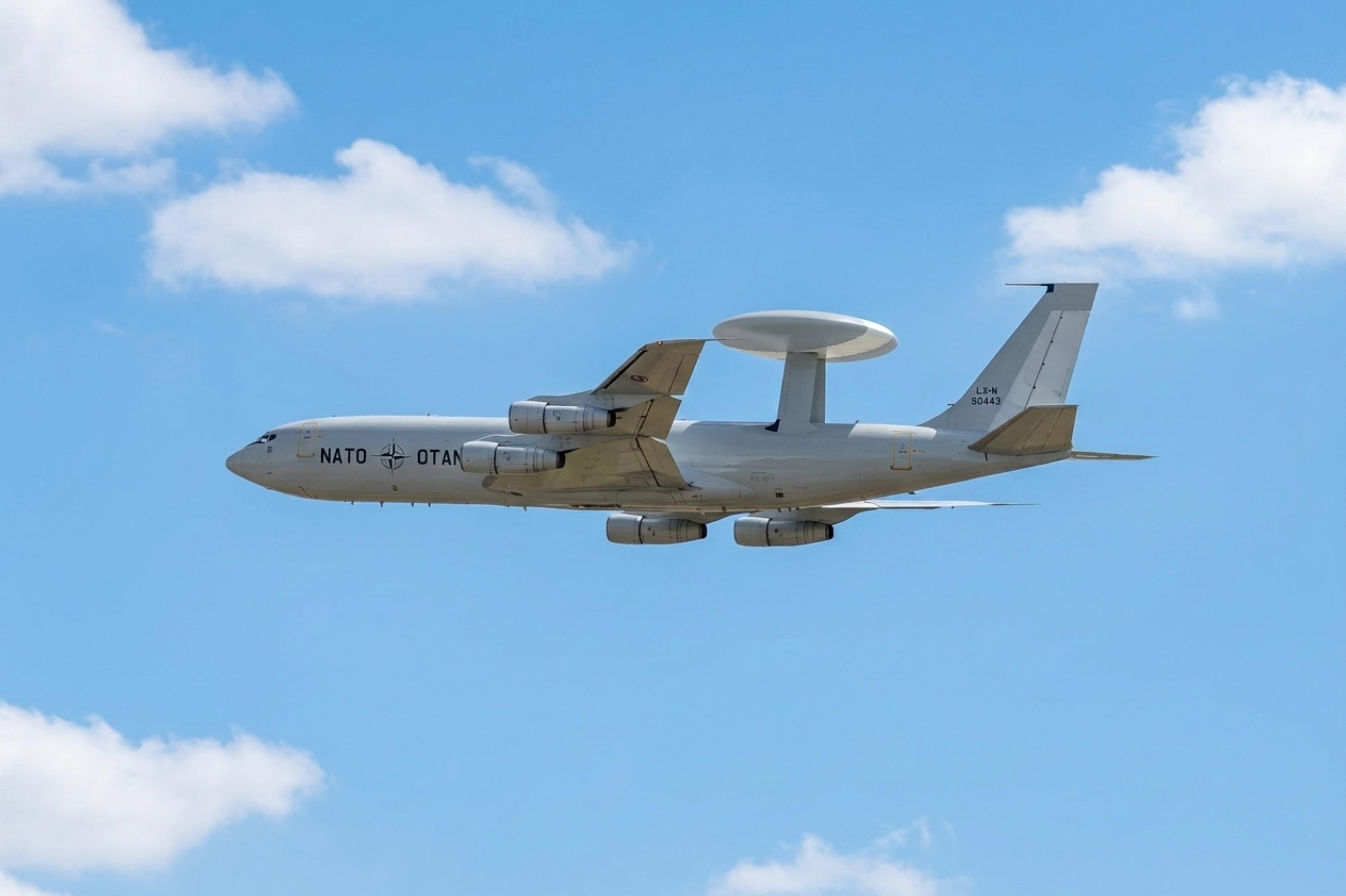 LX-N90443 @ EGUN - LX-N90443 1982 Boeing E-3A Sentry NATO Mildenhall 
 - by PhilR