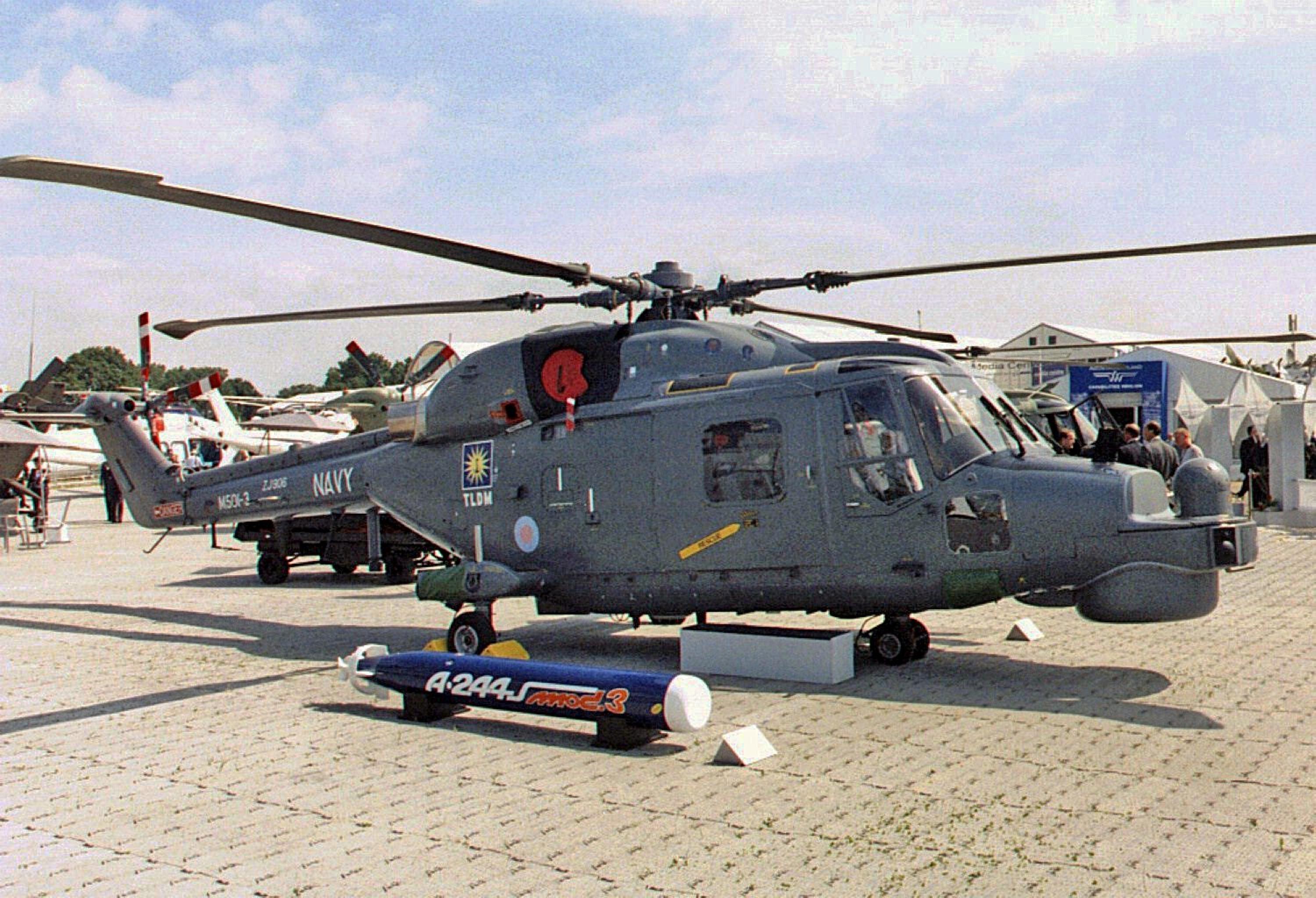 M501-5 @ EGLF - M501-3 (ZJ906) Westland Lynx Mk 100 Malayan Navy SBAC Farnborough  - by PhilR