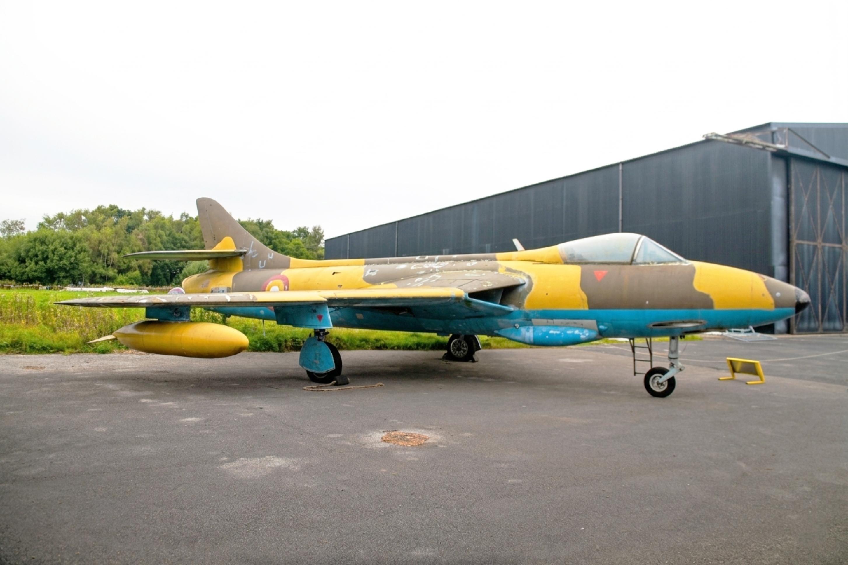 N4238C @ EGYK - QA10 (N-268 Dutch) Hawker (Fokker) Hunter FGA78 Qatar Air Force YAM Elvington 
 - by PhilR