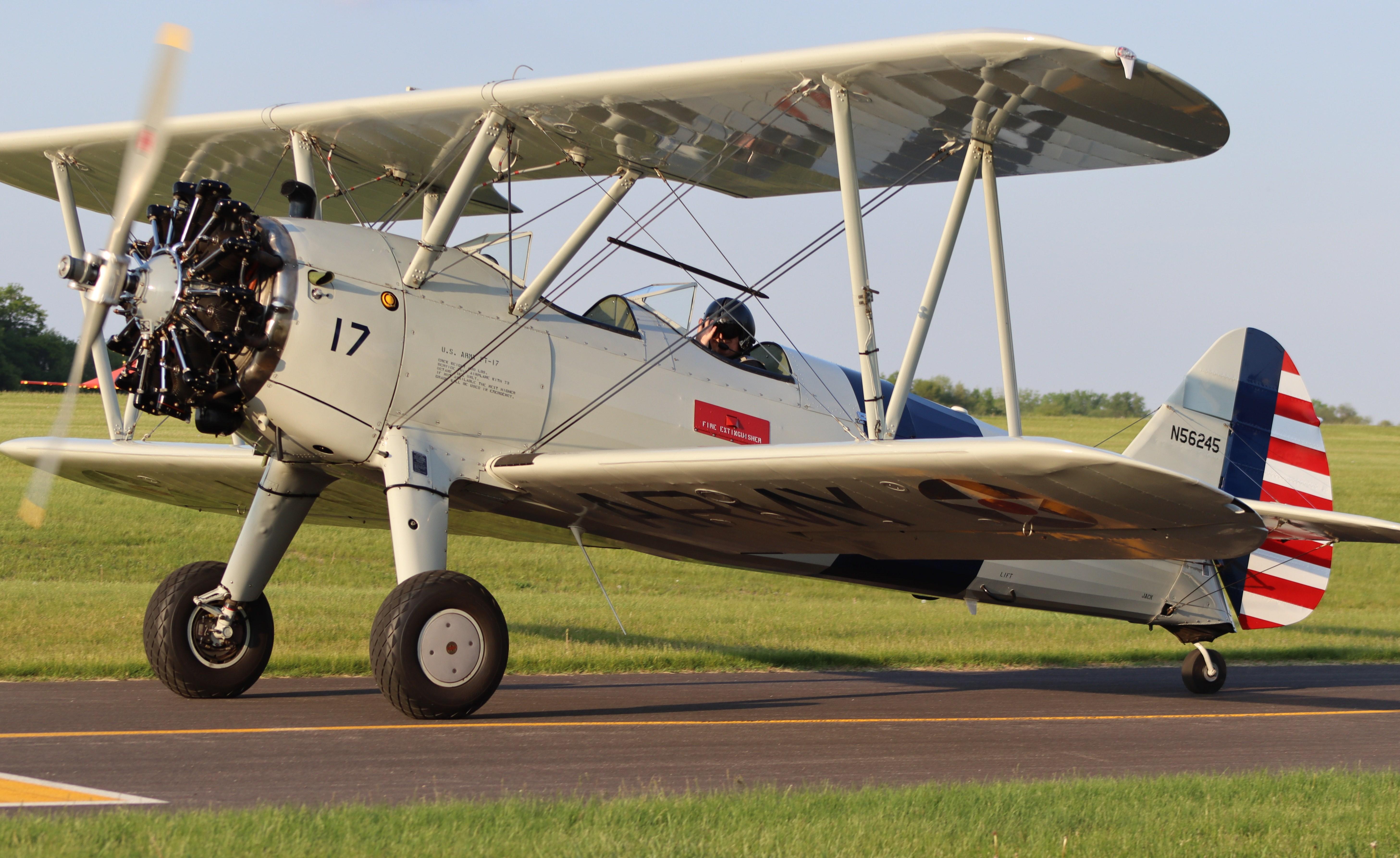 N56245 @ C77 - Stearman - by MarkPasqualino
