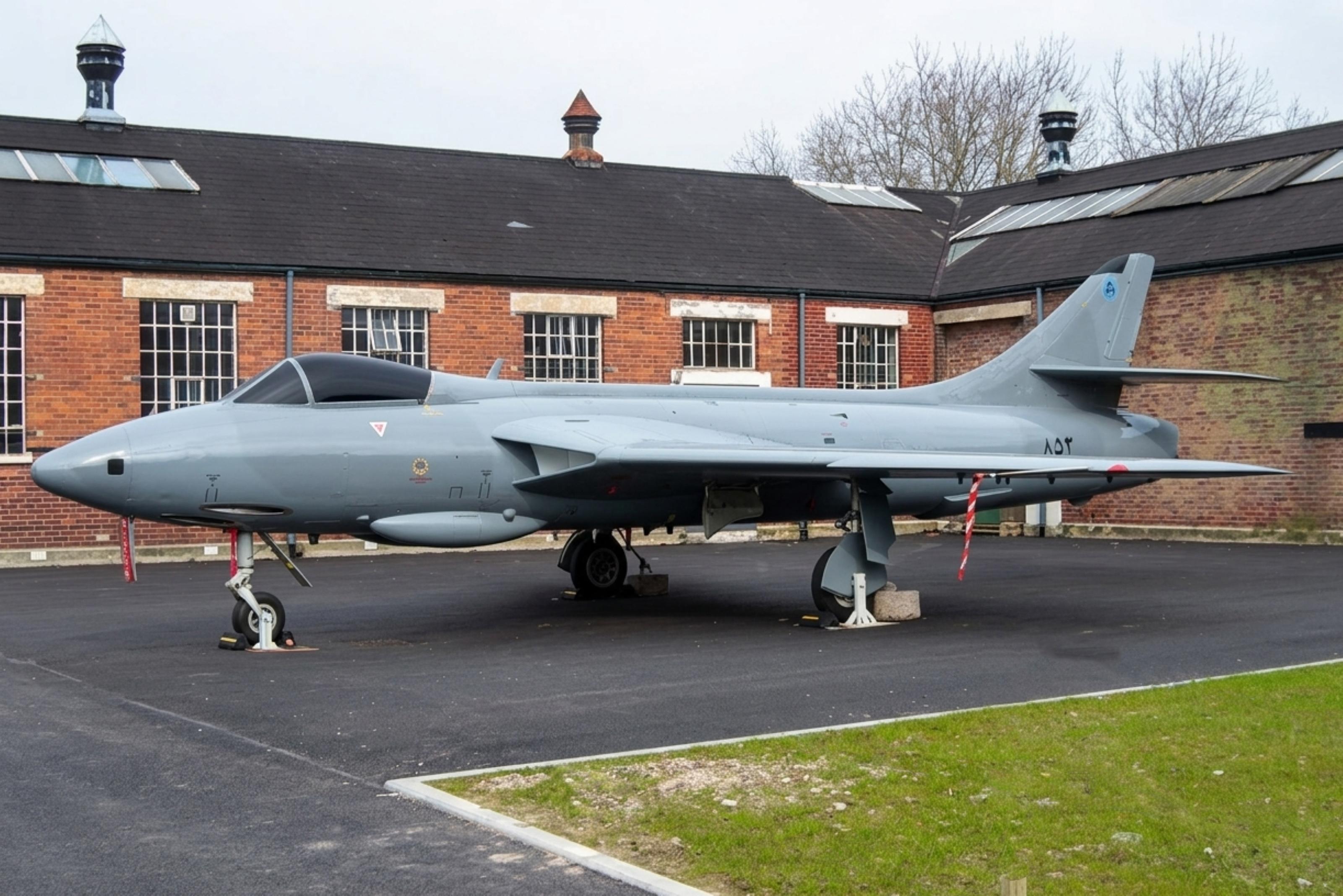 853 @ EGHH - 853 1955 Hawker Hunter FR10 OmanAF Hendon 
 - by PhilR