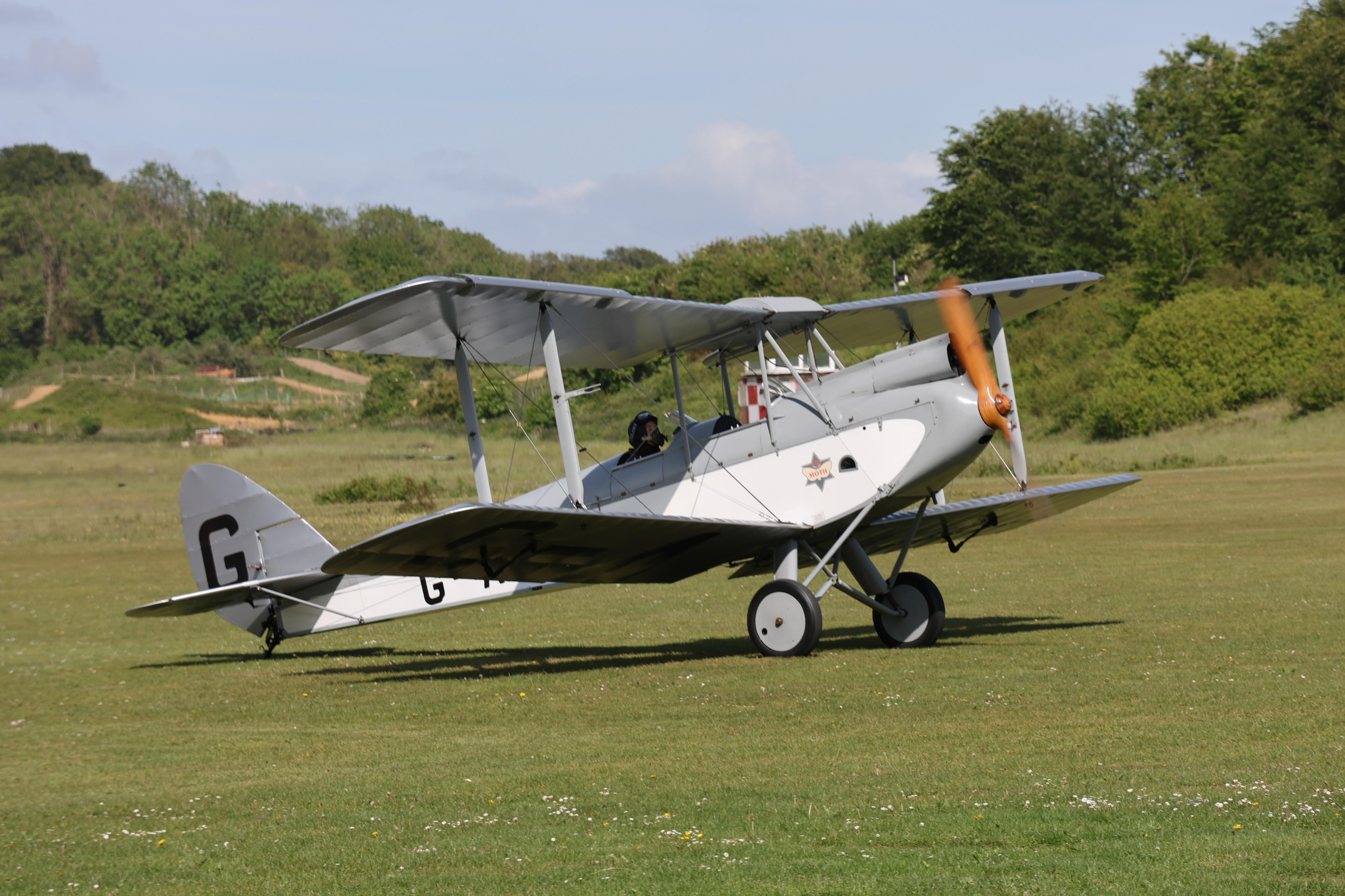 G-AAJT @ EGHP - G-AAJT 1930 DH60G Gipsy Moth Popham  - by PhilR