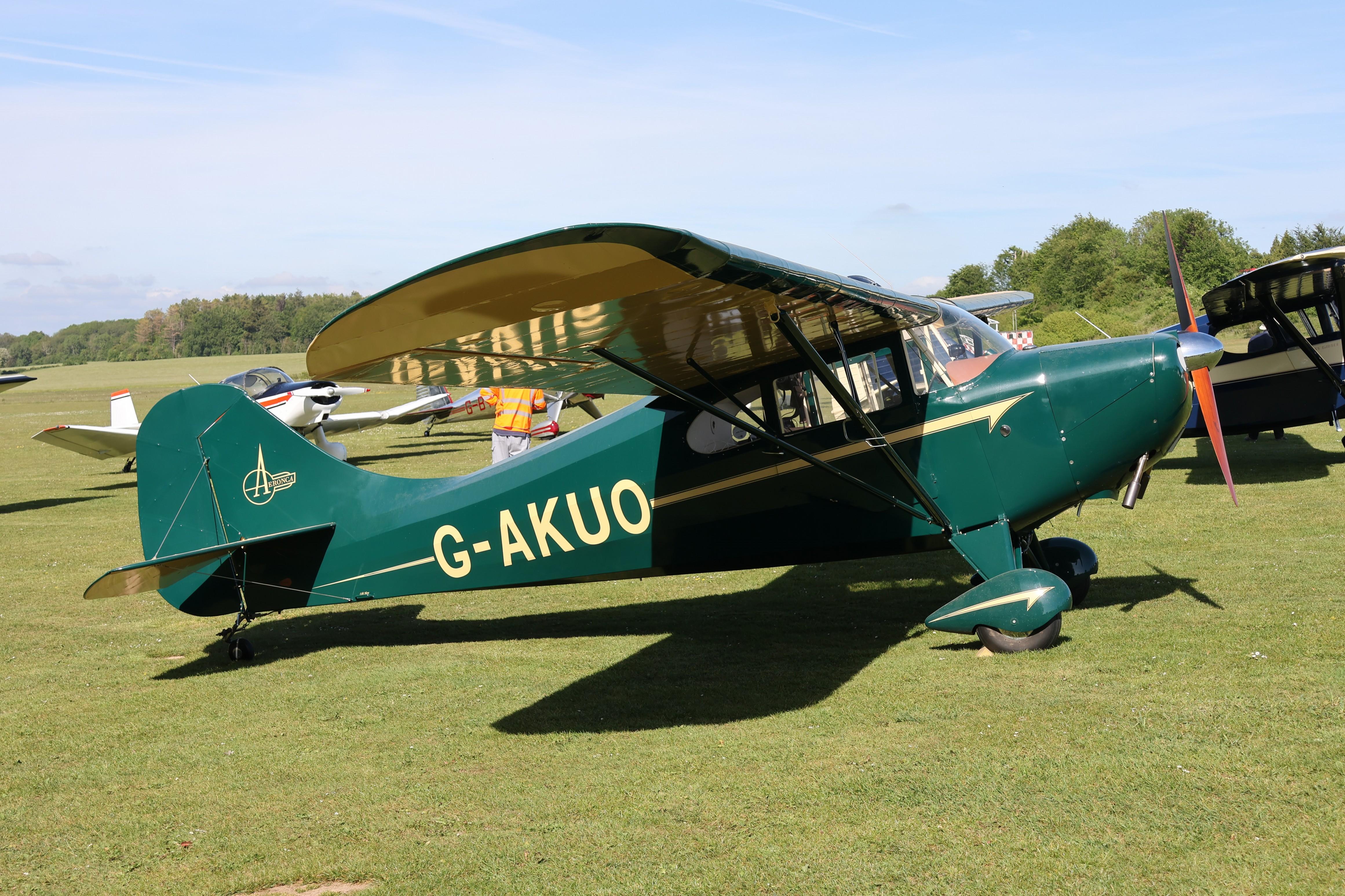 G-AKUO @ EGHP - G-AKUO 1946 Aeronca 11BC (Conversion) Chief Popham  - by PhilR