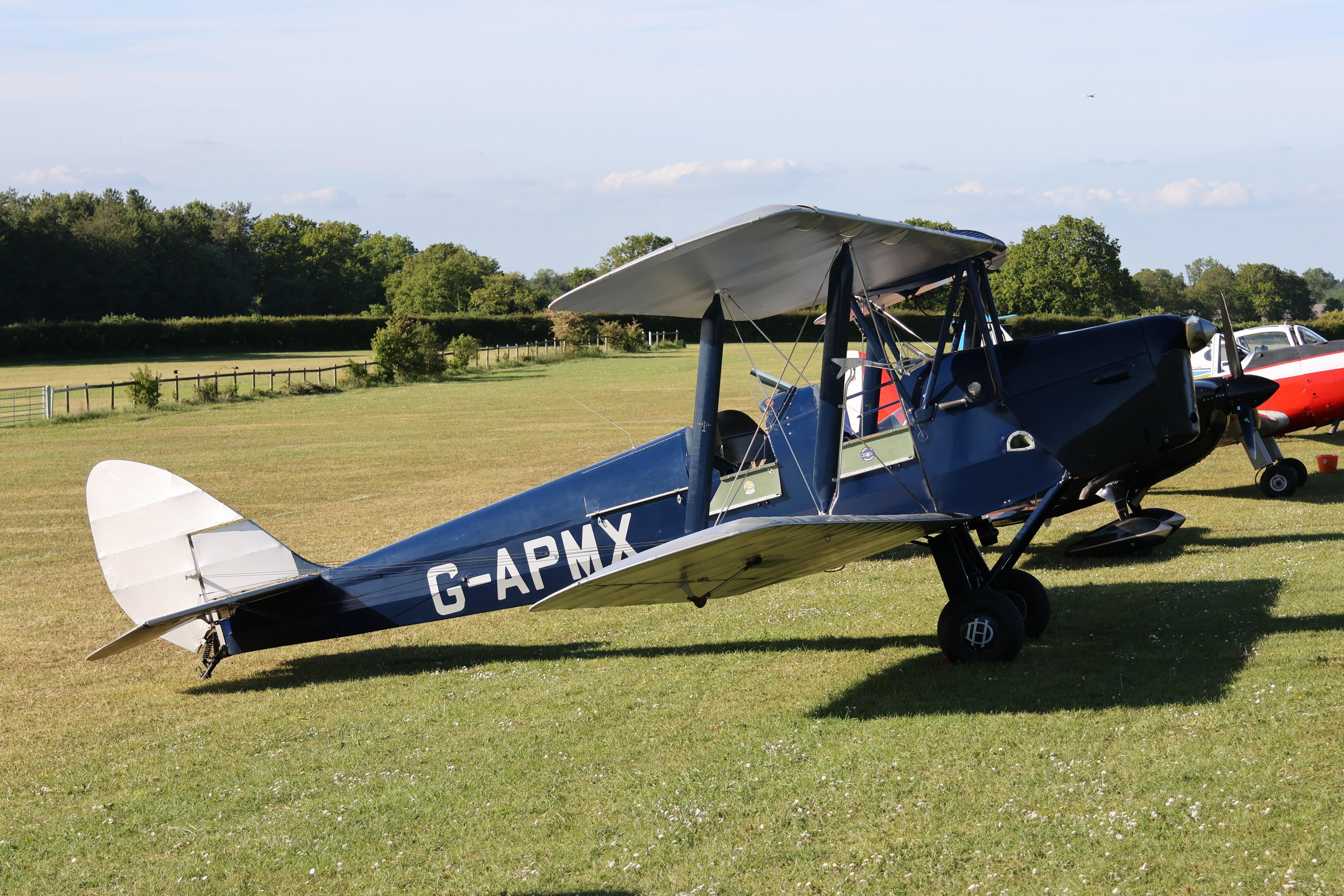 G-APMX @ EGHP - G-APMX DE715 1942 DH82A Tiger Moth Popham 
 - by PhilR