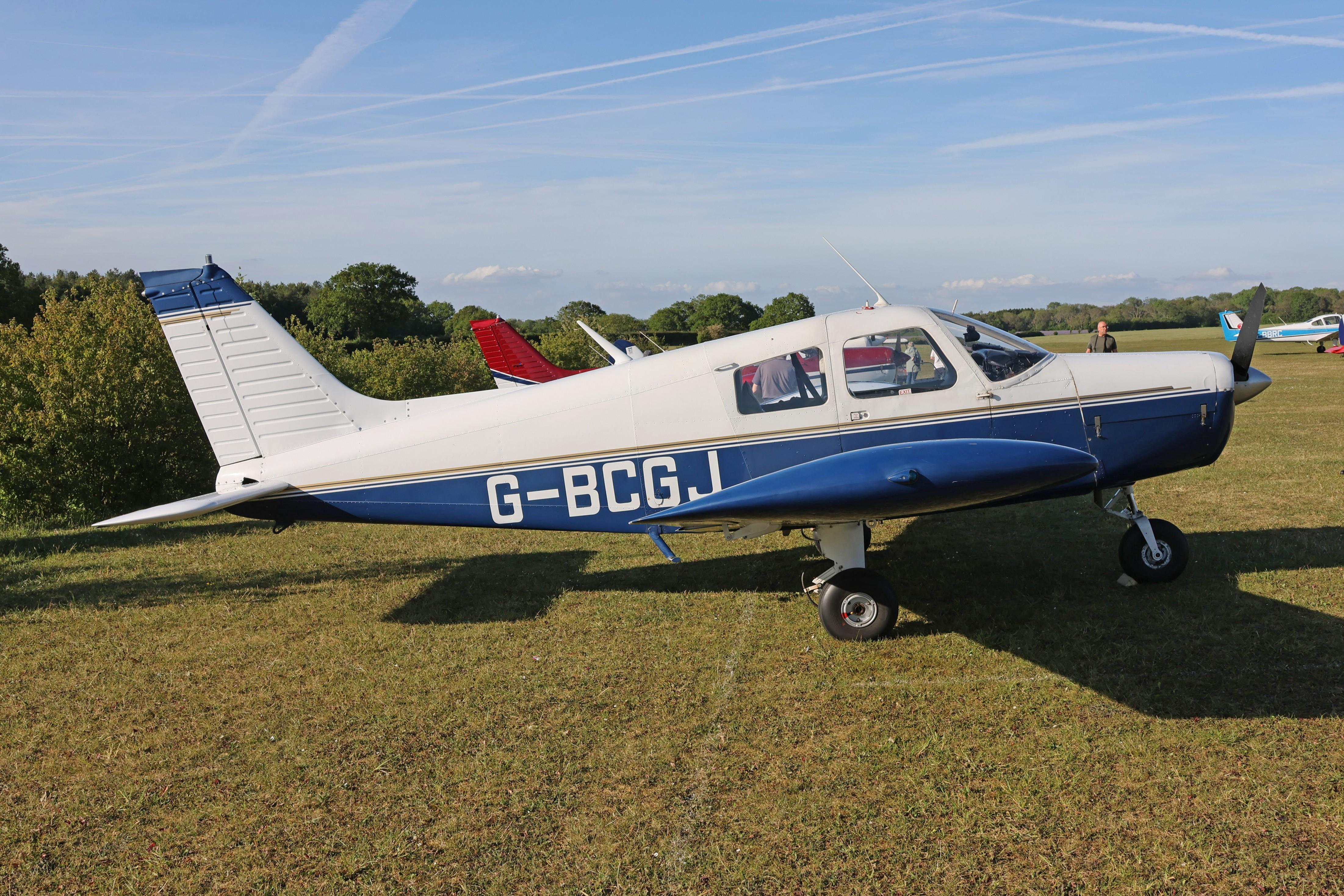 G-BCGJ @ EGHP - G-BCGJ 1974 Piper PA-28-140 Cherokee Popham 
 - by PhilR
