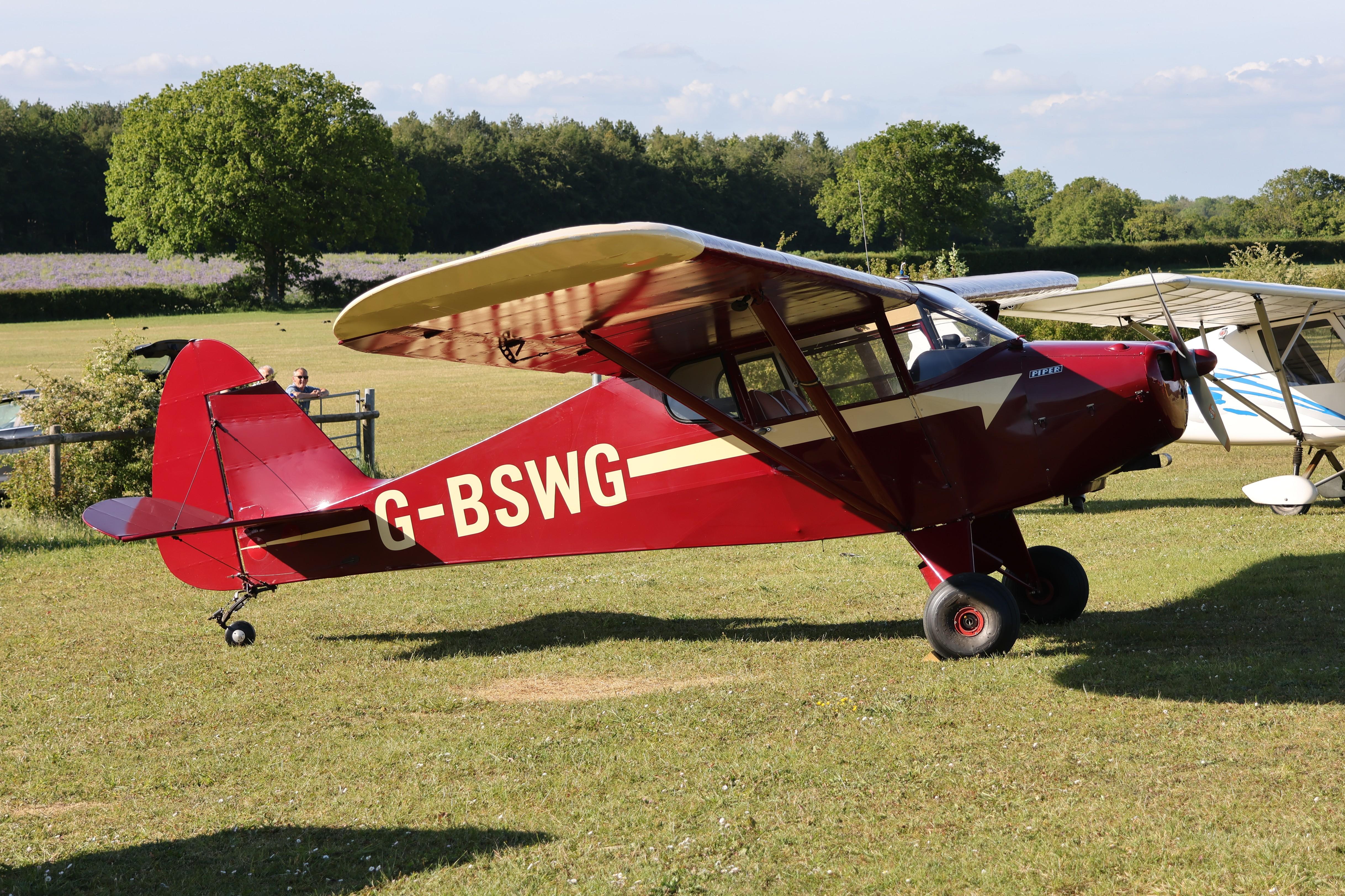 G-BSWG @ EGHP - G-BSWG 1946 Piper PA-17 Vagabond Popham 
 - by PhilR