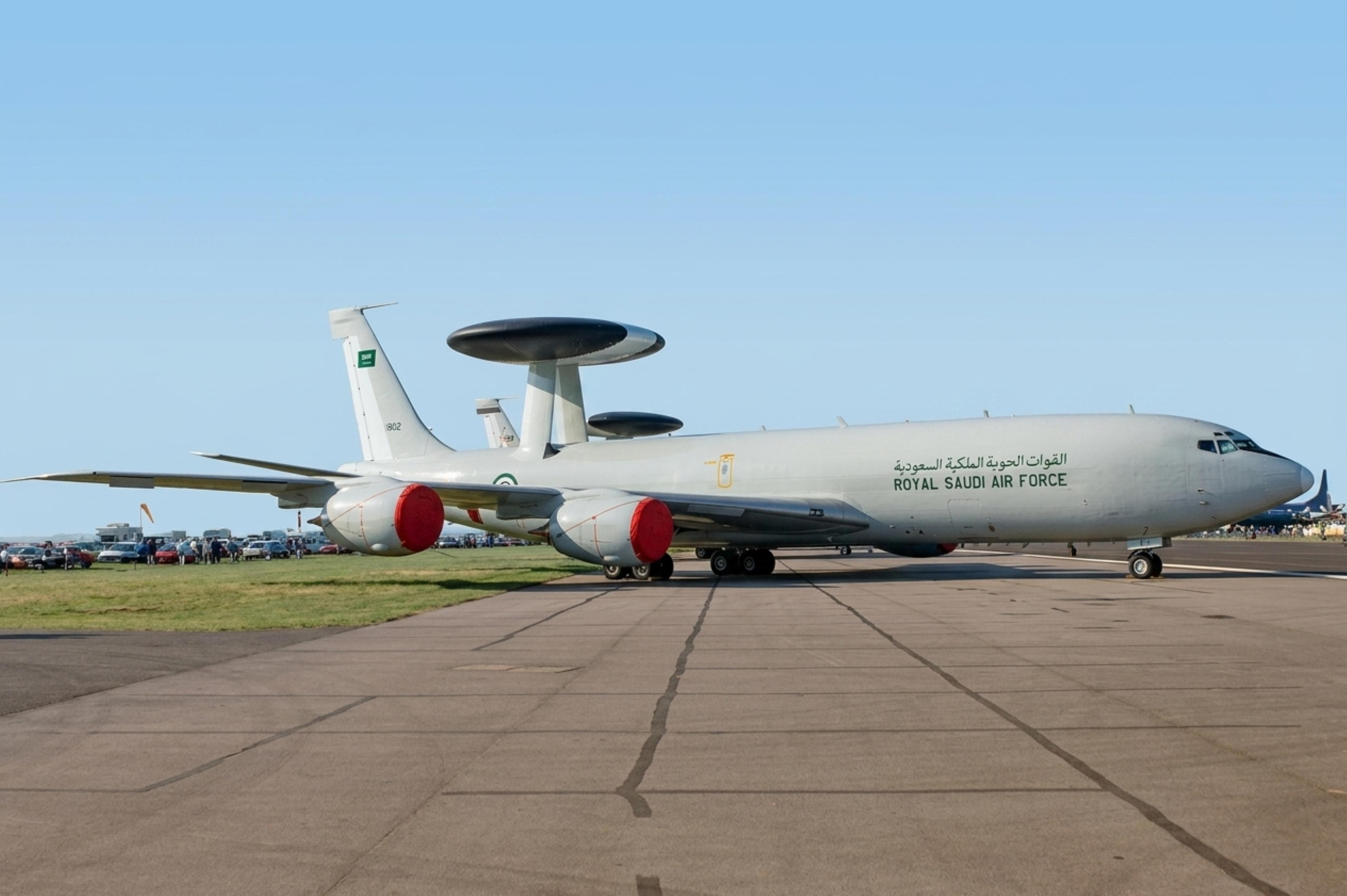 1802 @ EGDM - 1802 1986 Boeing E-3A Sentry RSaudiAF IAT Boscombe Down 
 - by PhilR