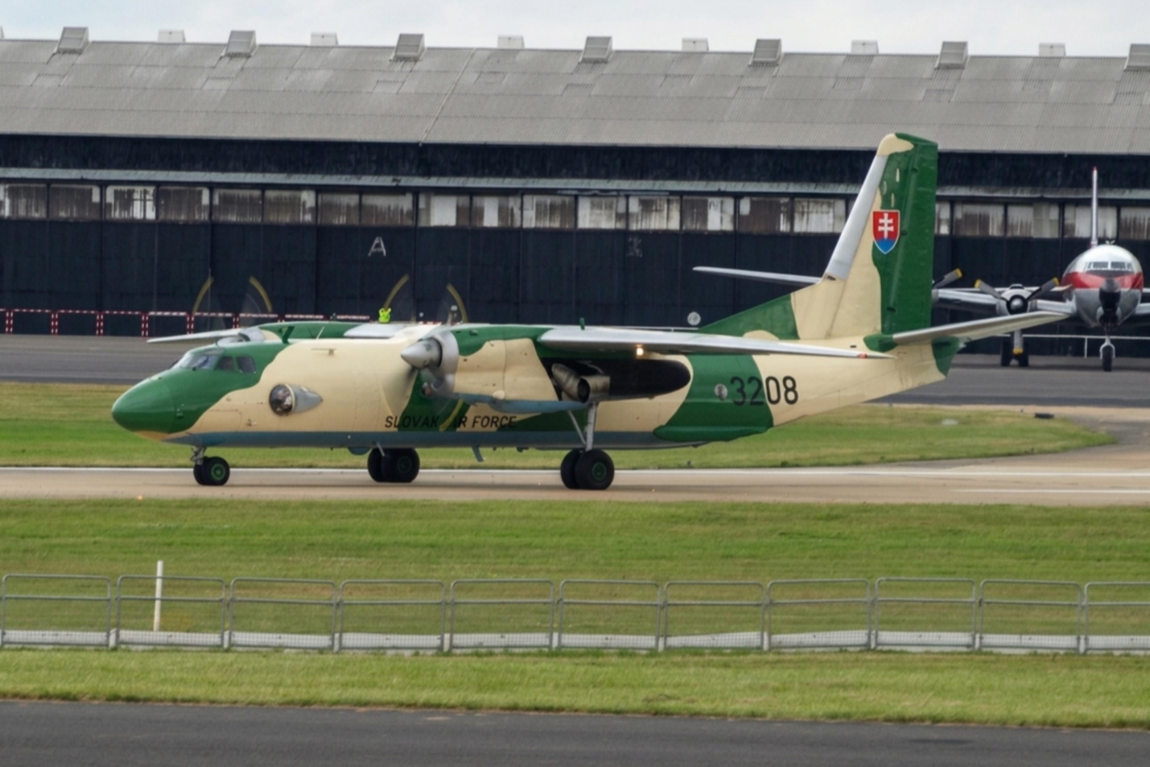 3208 @ EGLF - 3208 An-26 SlovakAF SBAC 
 - by PhilR