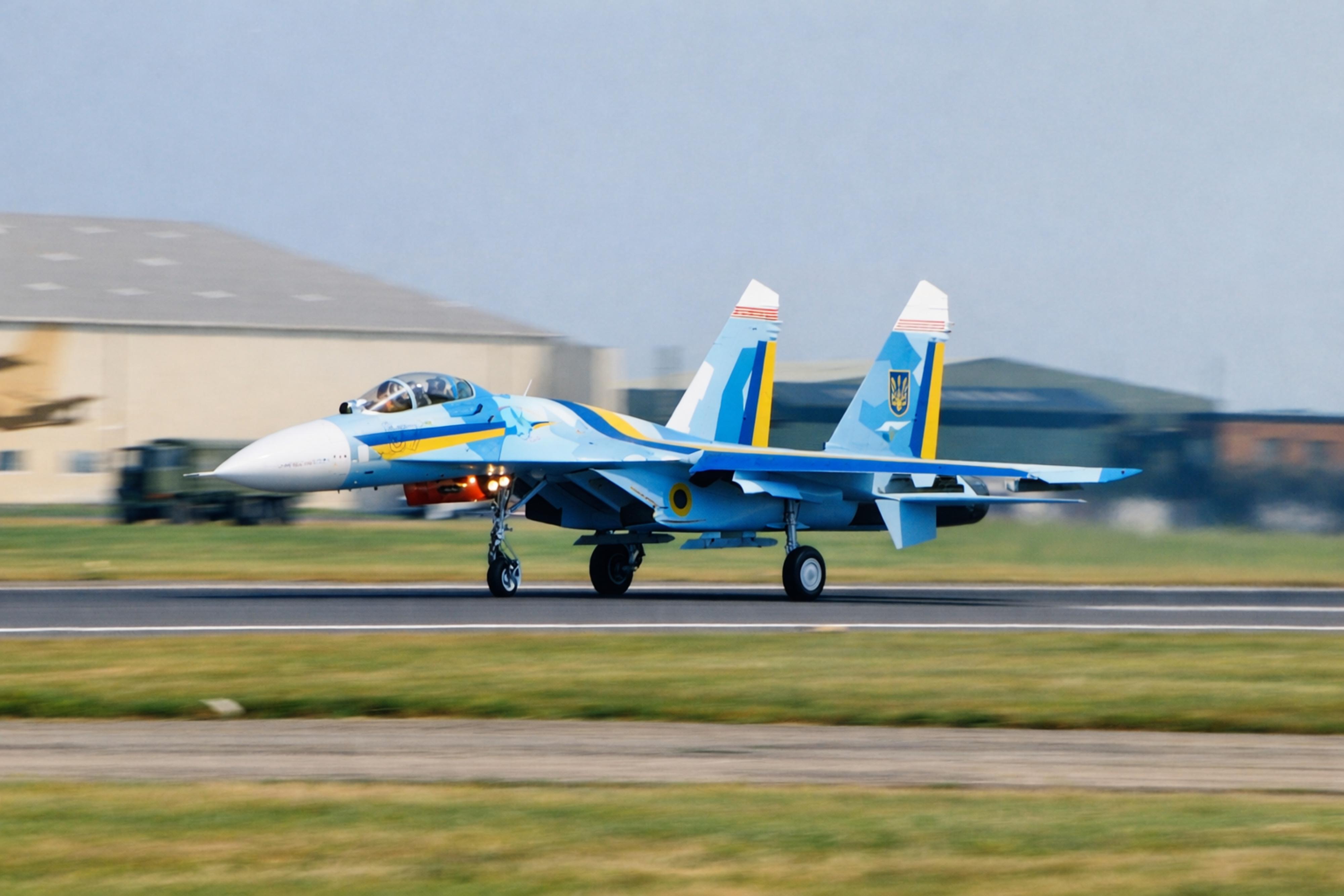 48 @ EGVA - 48 Sukhoi Su-27A Flanker Ukraine Air Force RIAT      - by PhilR