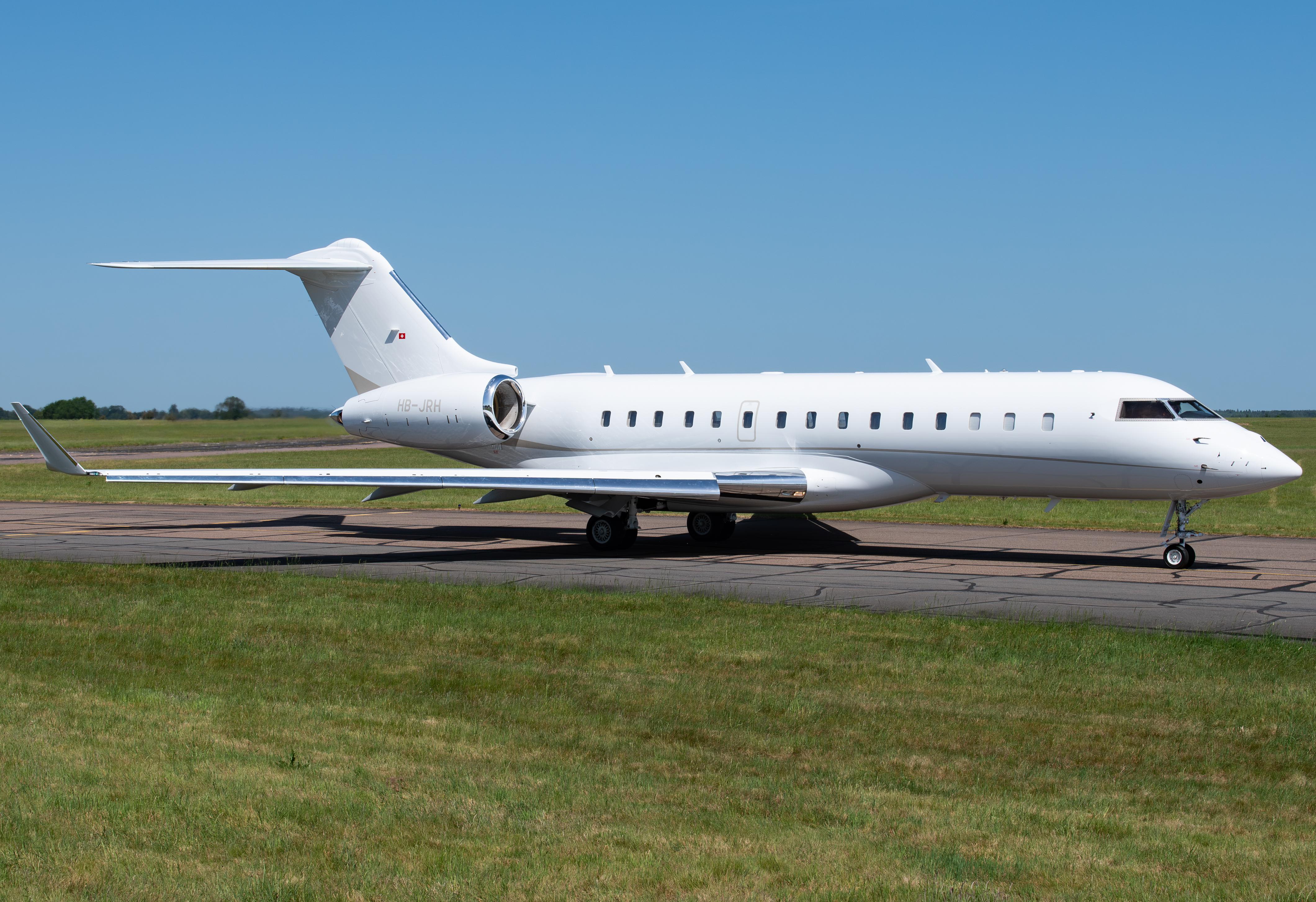 HB-JRH @ EGSH - (Union Bank of Switzerland) Newly Acquired Global 6000 Taxiis for Departure Back to Basel After Respray. - by Josh Knights