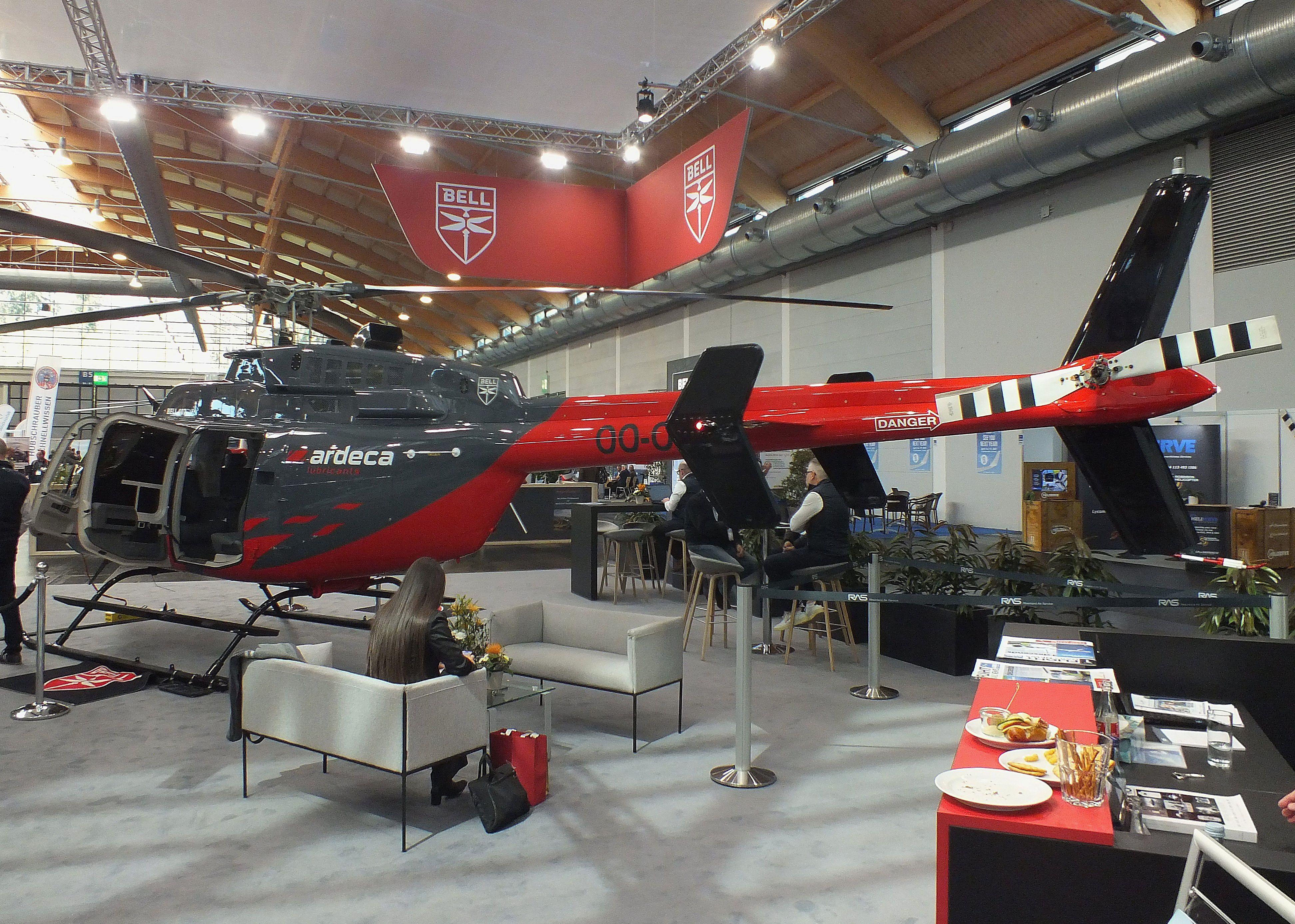 OO-OIL @ EDNY - Bell 407GXi at the AERO 2026, Friedrichshafen - by iwarnecke