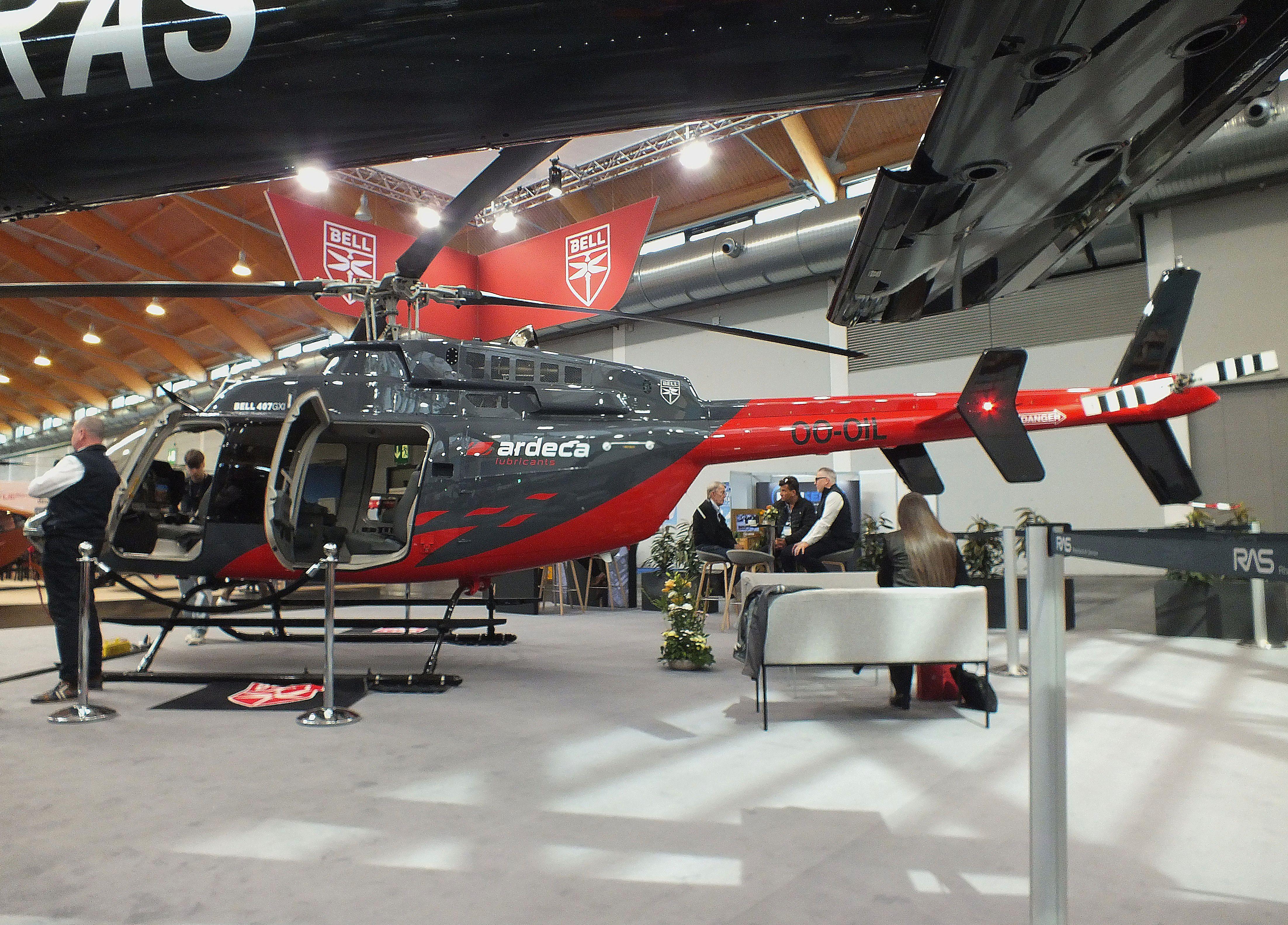 OO-OIL @ EDNY - Bell 407GXi at the AERO 2026, Friedrichshafen - by iwarnecke
