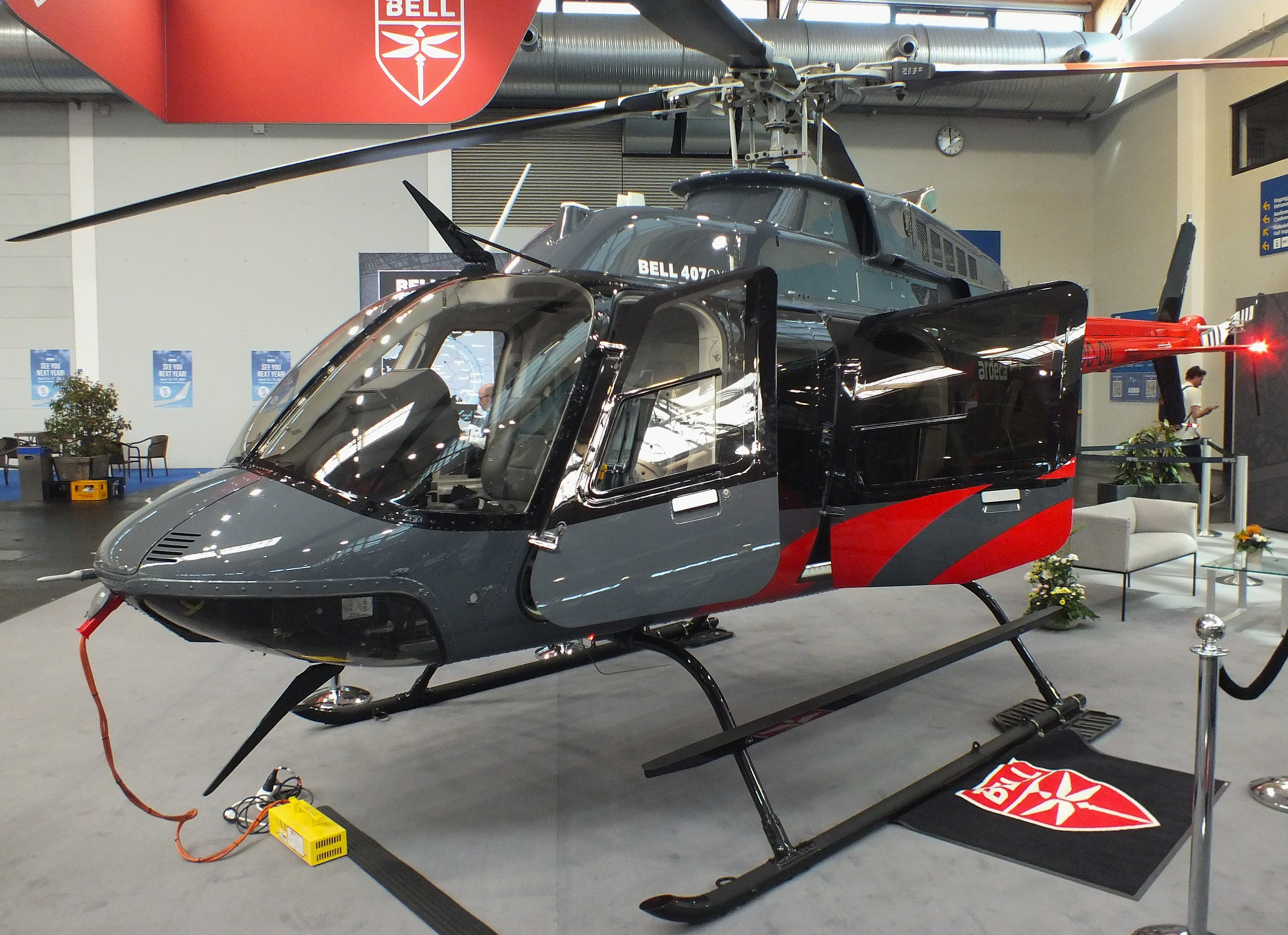 OO-OIL @ EDNY - Bell 407GXi at the AERO 2026, Friedrichshafen - by iwarnecke