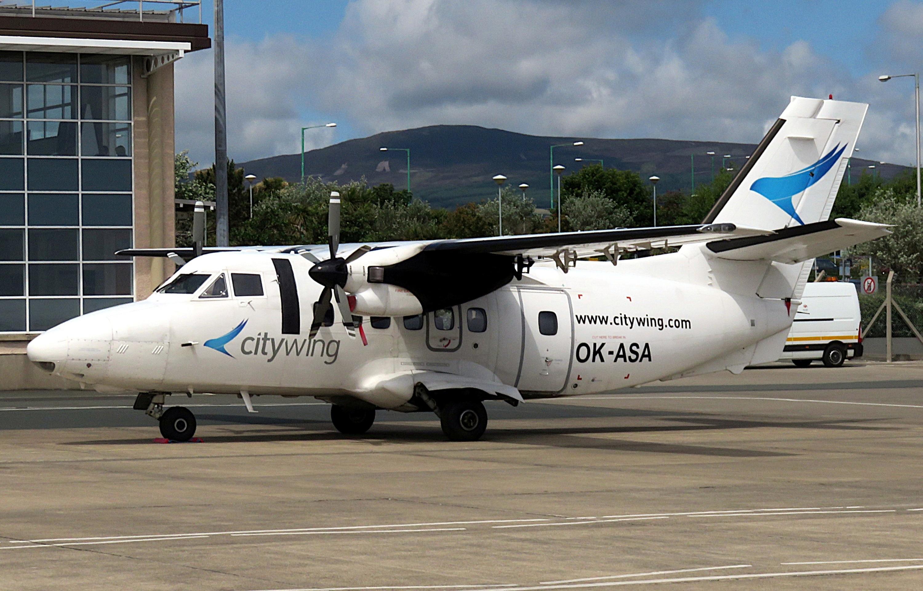 OK-ASA @ EGNS - City Wing Turbolet with a bigger version of the title at the Ronaldsway Airport, Isle of Man - by ReinhardJost