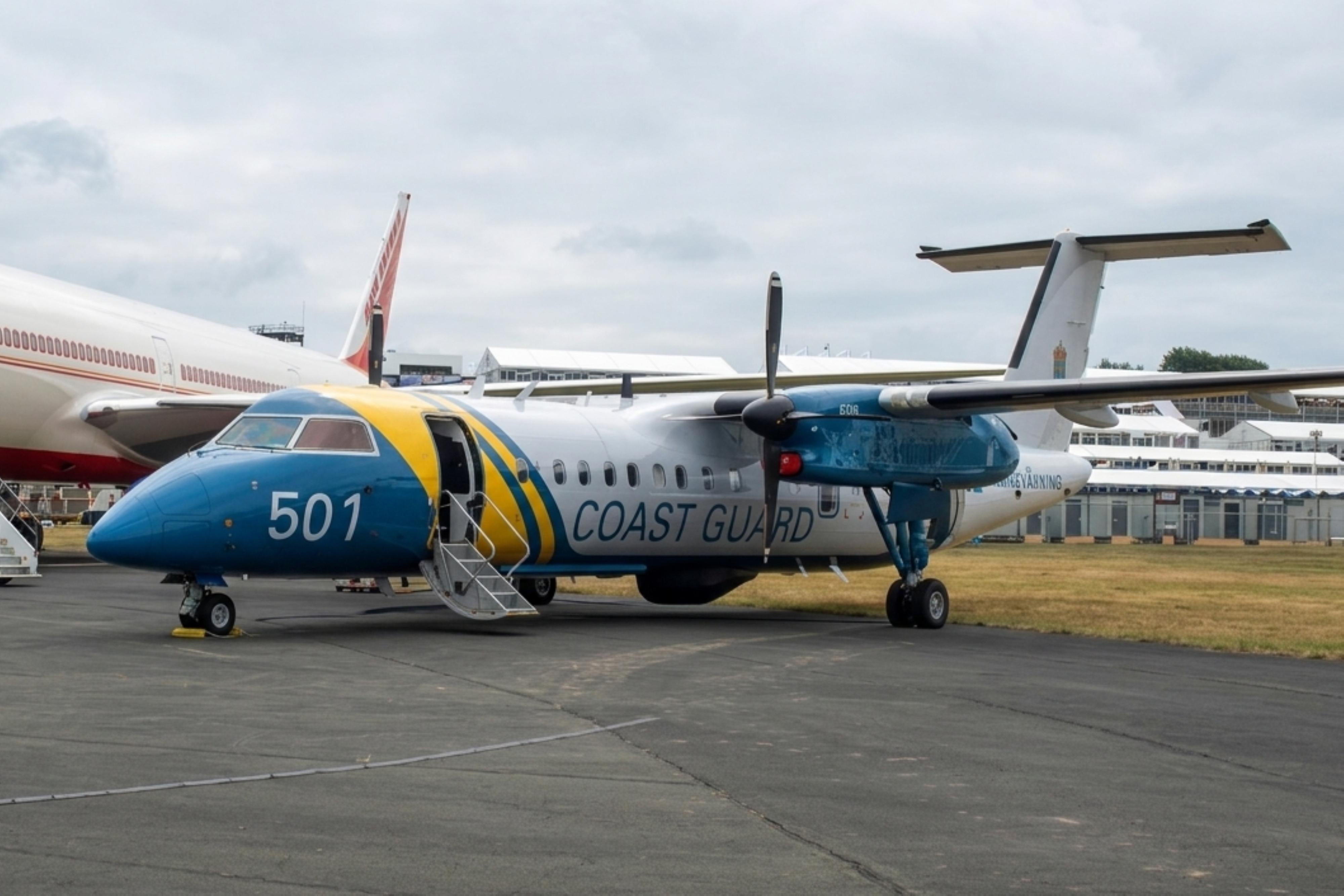 SE-MAA @ EGLF - 501 (SE-MAA) 2008 DHC-8-300 Swed Coast Guard SBAC  - by PhilR