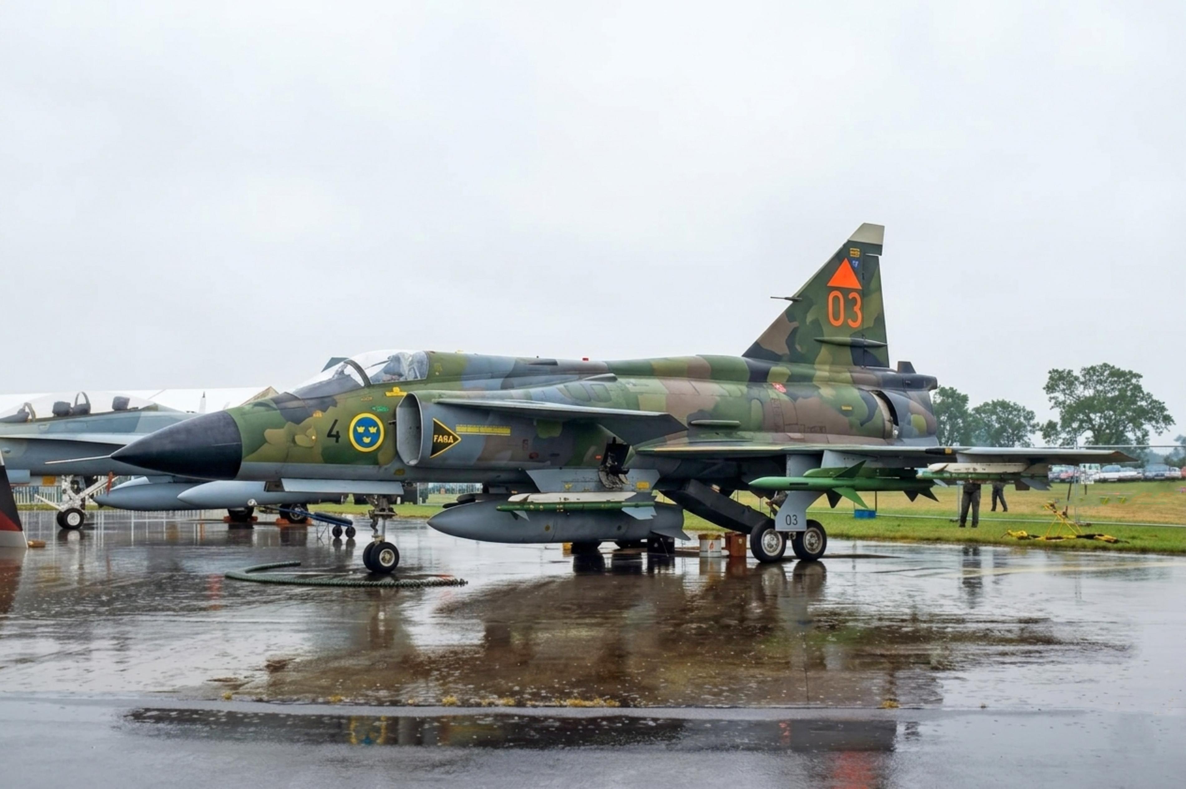37446 @ EGVA - 37446 Saab JA37 Viggen RSwedAF IAT  - by PhilR