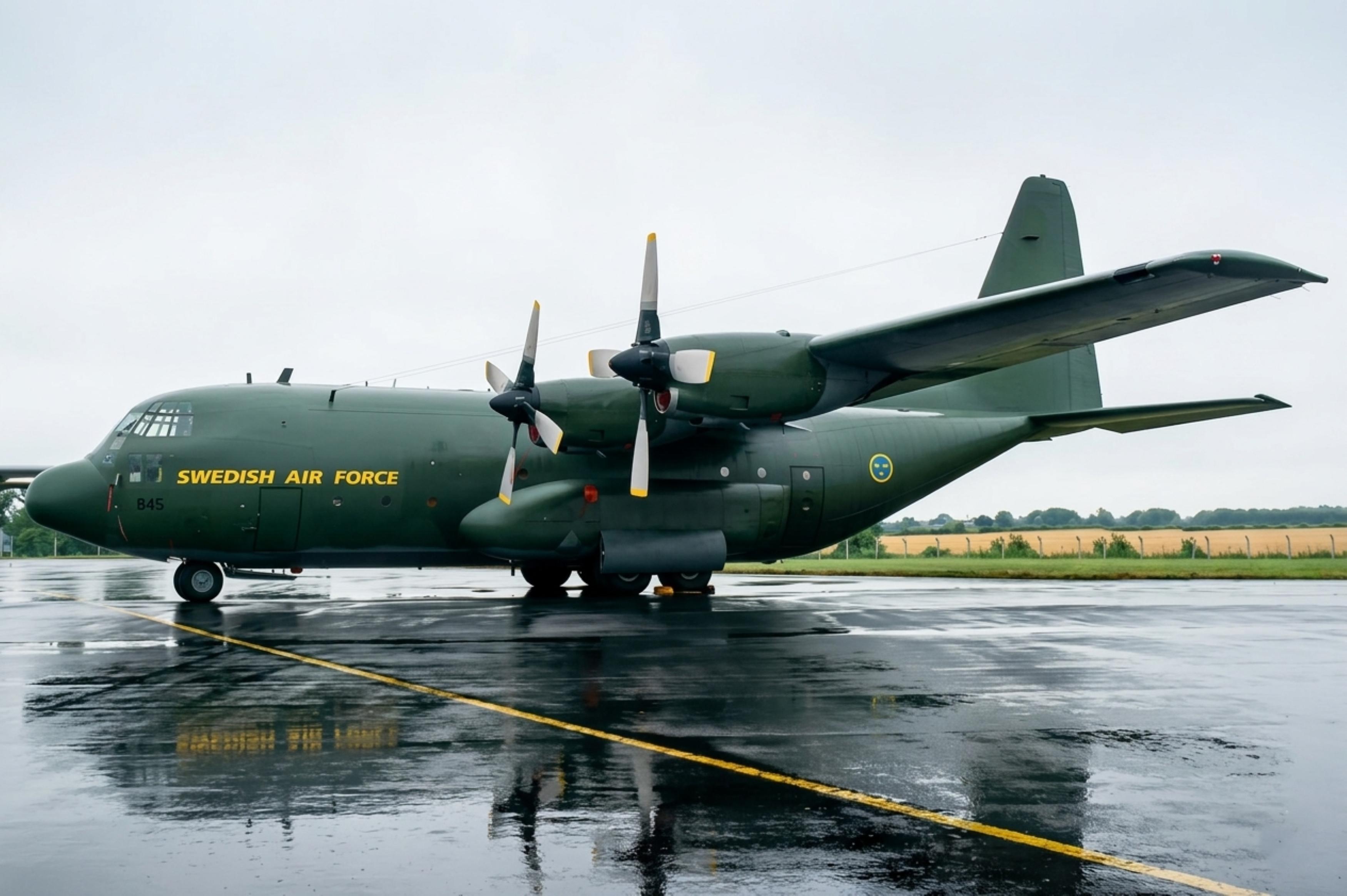 84005 @ EGVA - 84005 1981 Lockheed C-130H Hercules RSwedAF IAT 
 - by PhilR