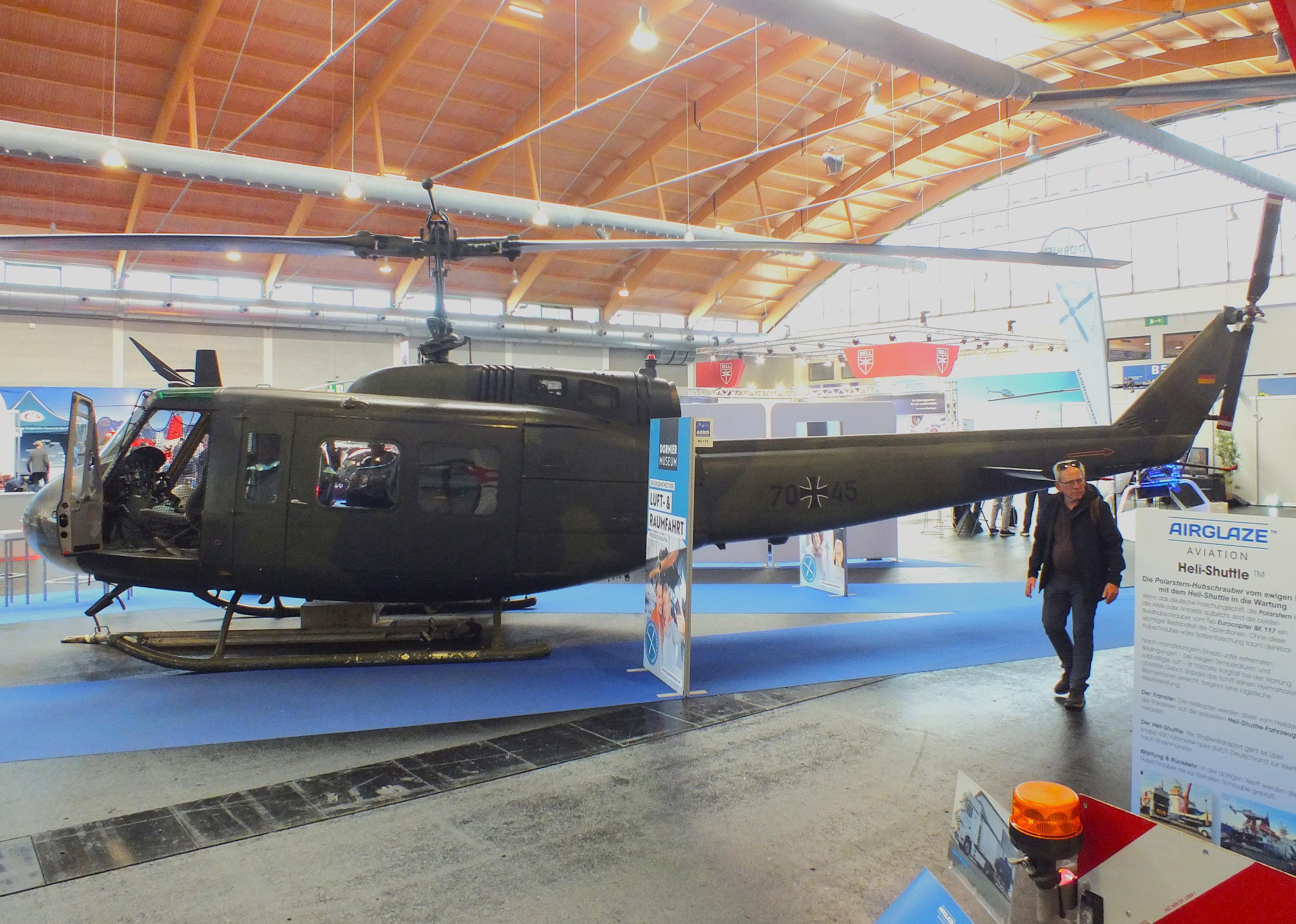 70 45 - Bell UH-1D Iroquois (preserved by the Dornier-Museum) at the AERO 2026, Friedrichshafen - by iwarnecke
