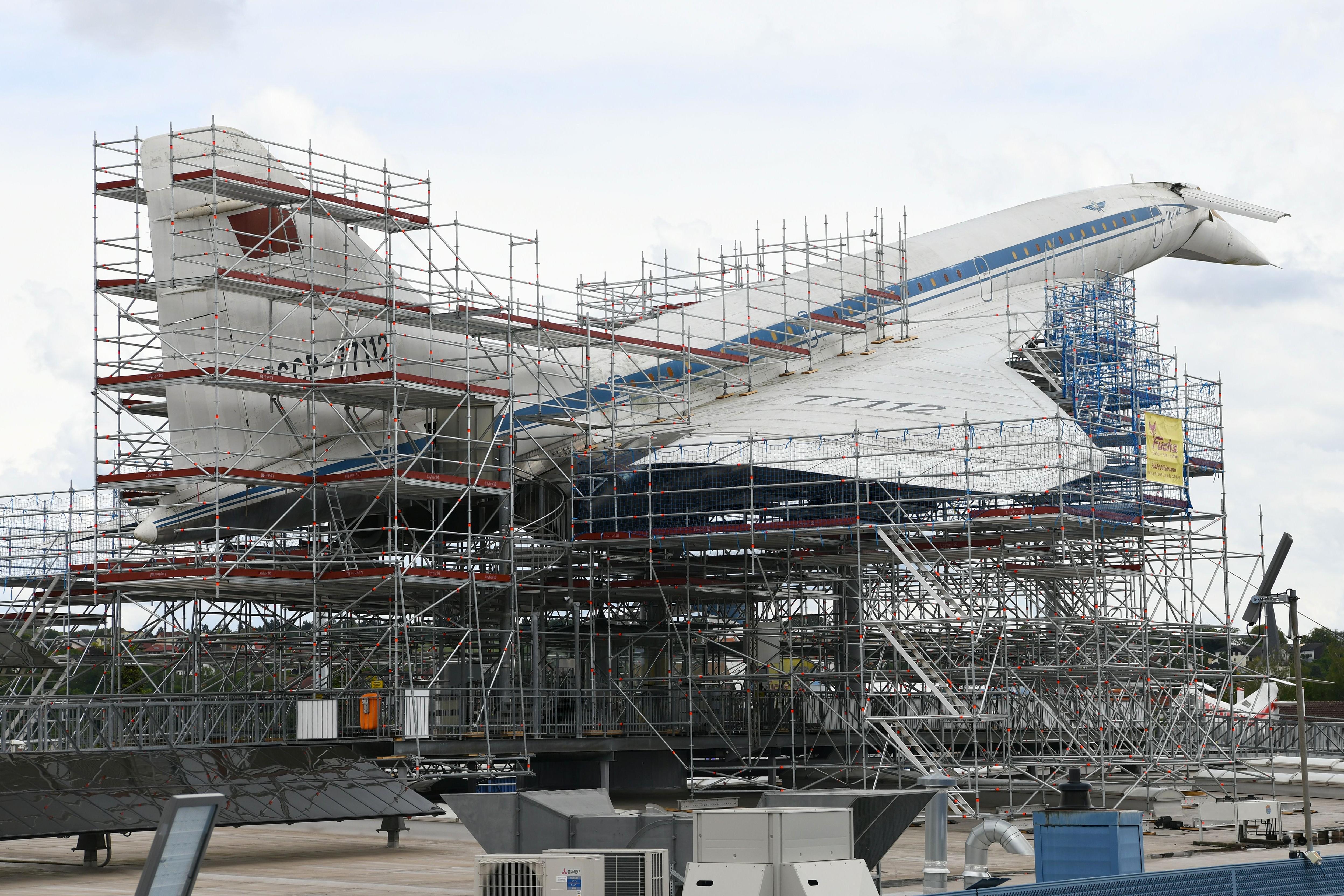 CCCP-77112 @ EDMY - TU-144 under restoration in Sinsheim - by FerryPNL
