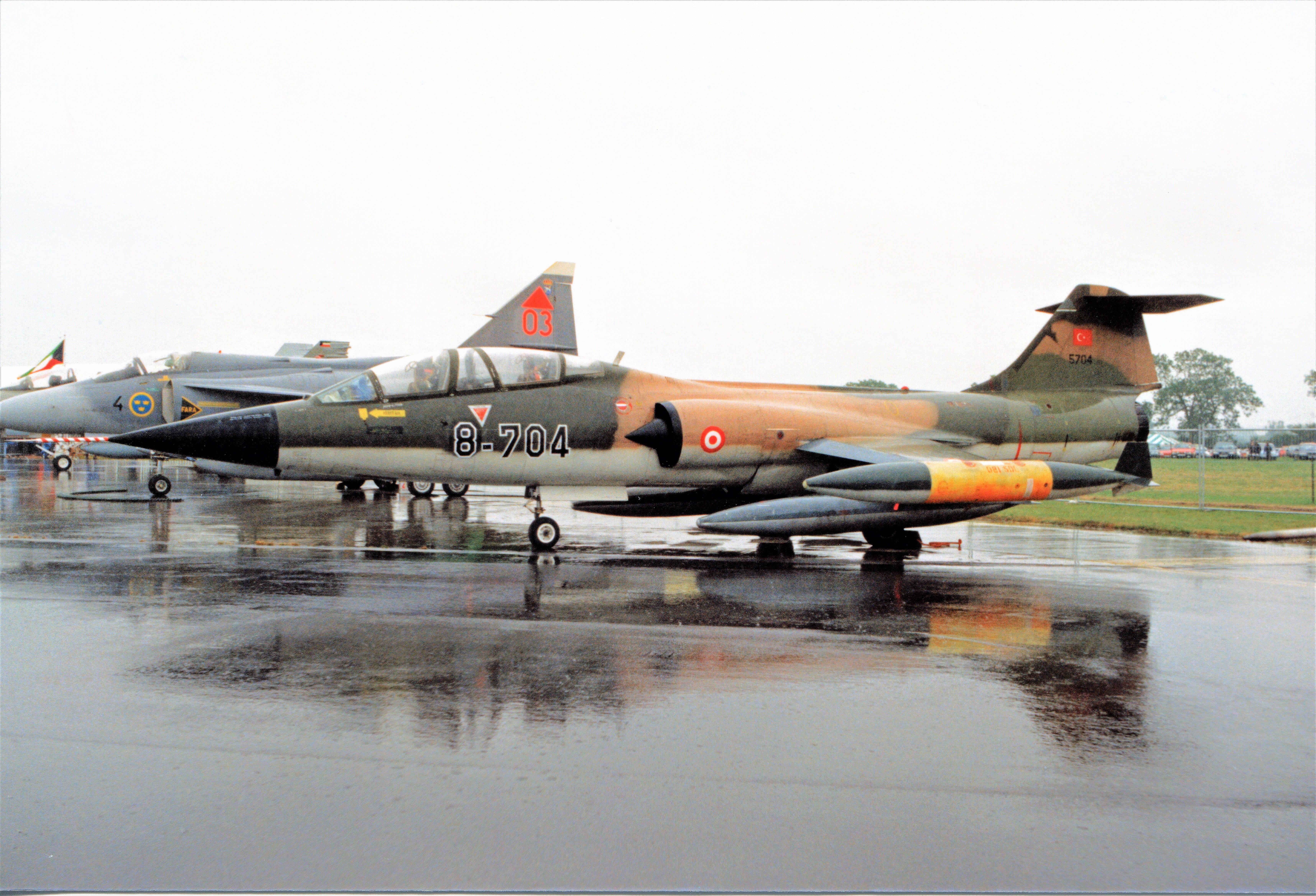 62-5704 @ EGVA - 5704 Lockheed TF104G Starfighter TurkAF  - by PhilR