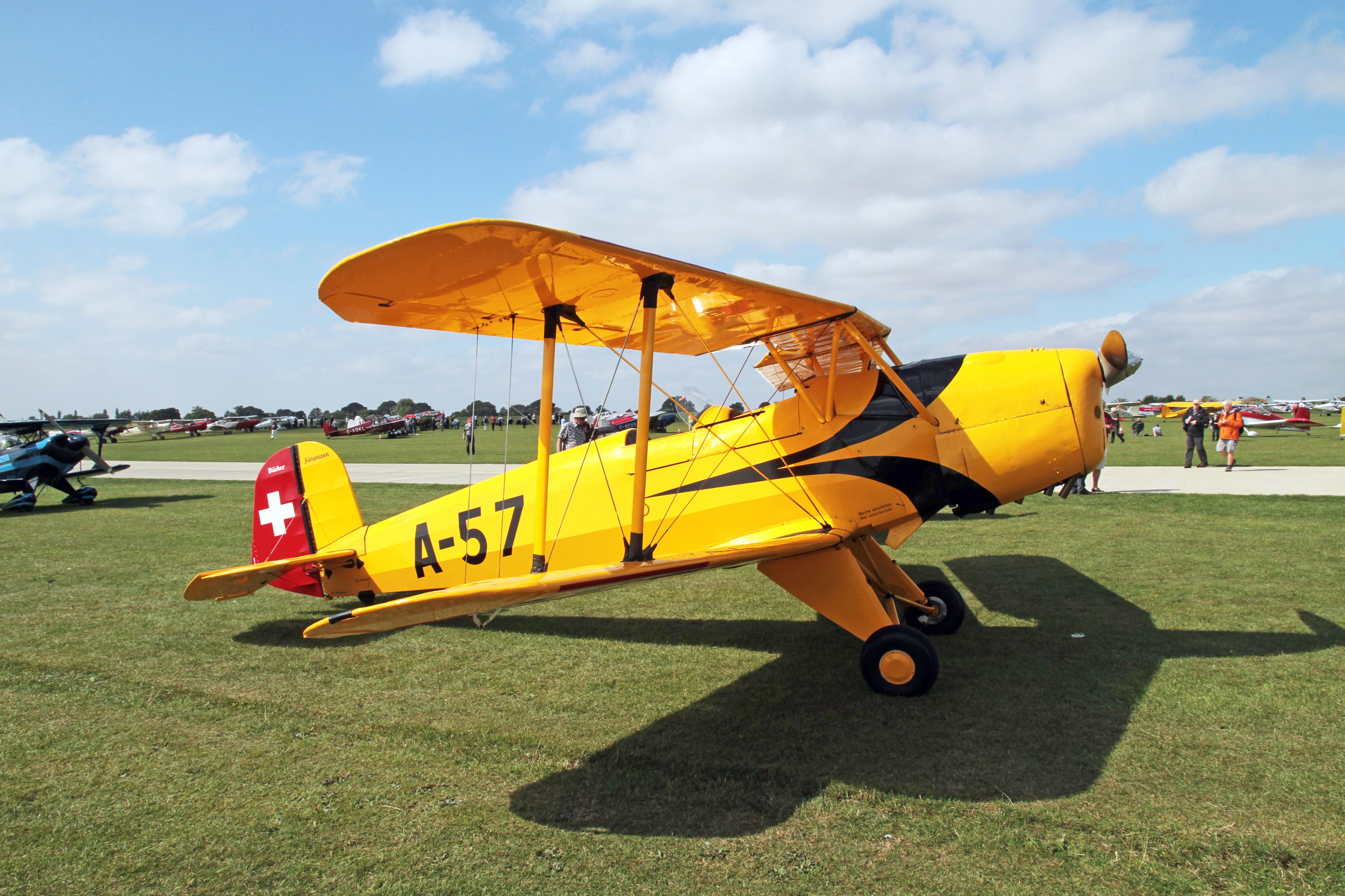 A-57 @ EGBK - A-57 (G-BECT) 1957 CASA 1-131E Series 2000 Jungmann LAA Rally Sywell  - by PhilR