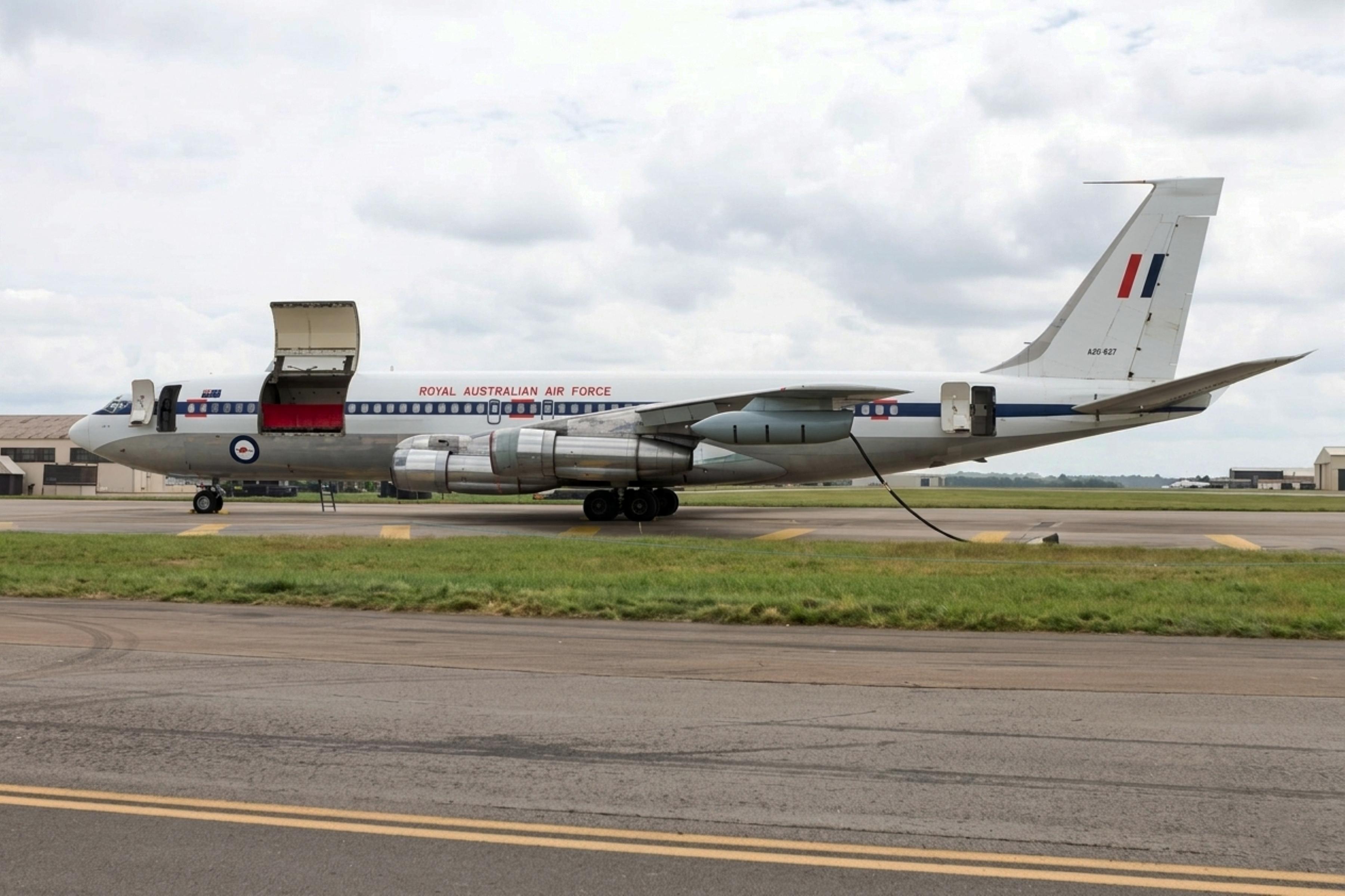 A20-627 @ EGVA - A20-627 1968 Boeing 707-338C RAAF IAT  - by PhilR