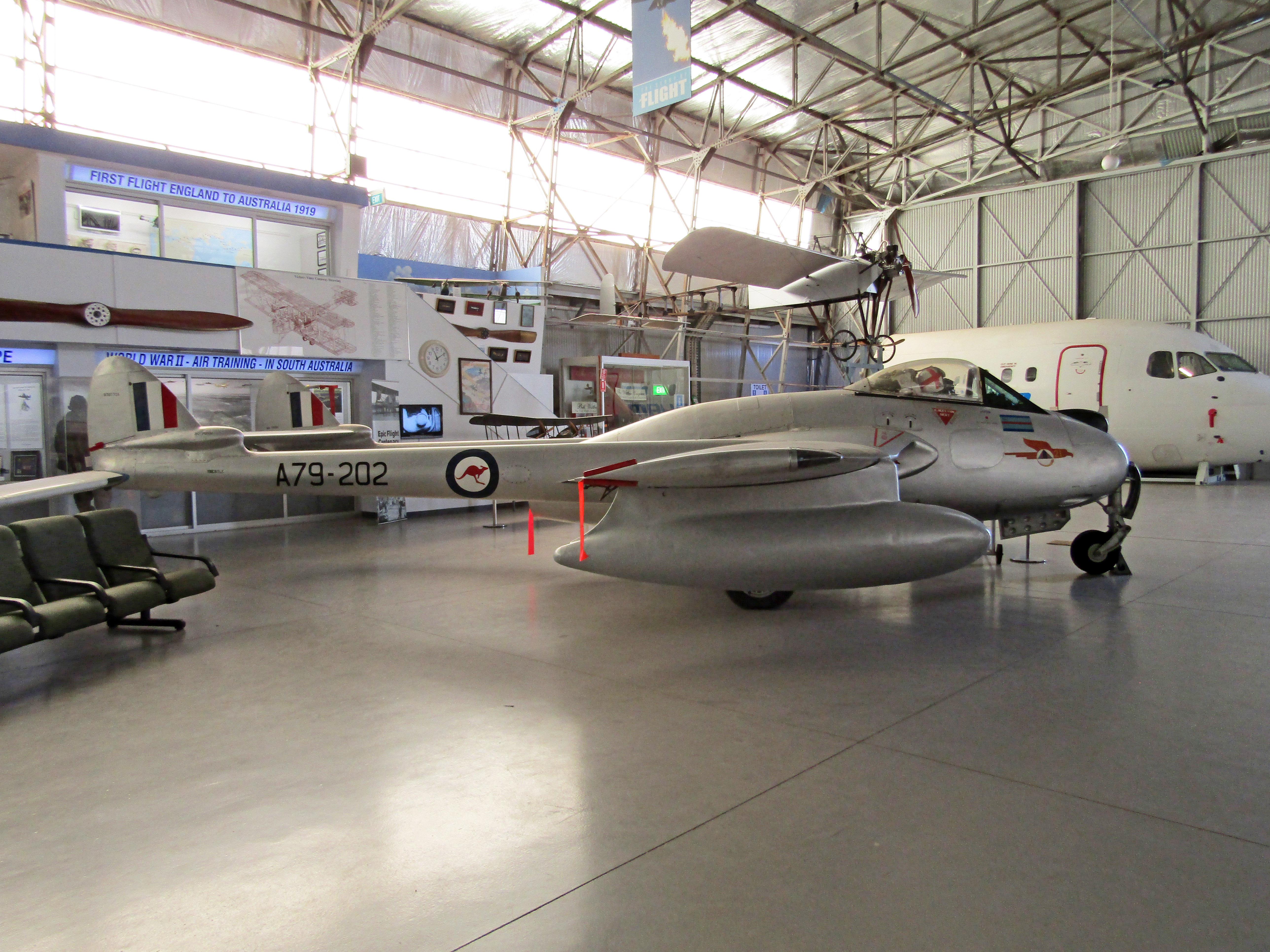 A79-202 @ YPAD - A79-202 1951 DH-100 Vampire FB.31 RAAF SAAM Port Adelaide 
 - by PhilR