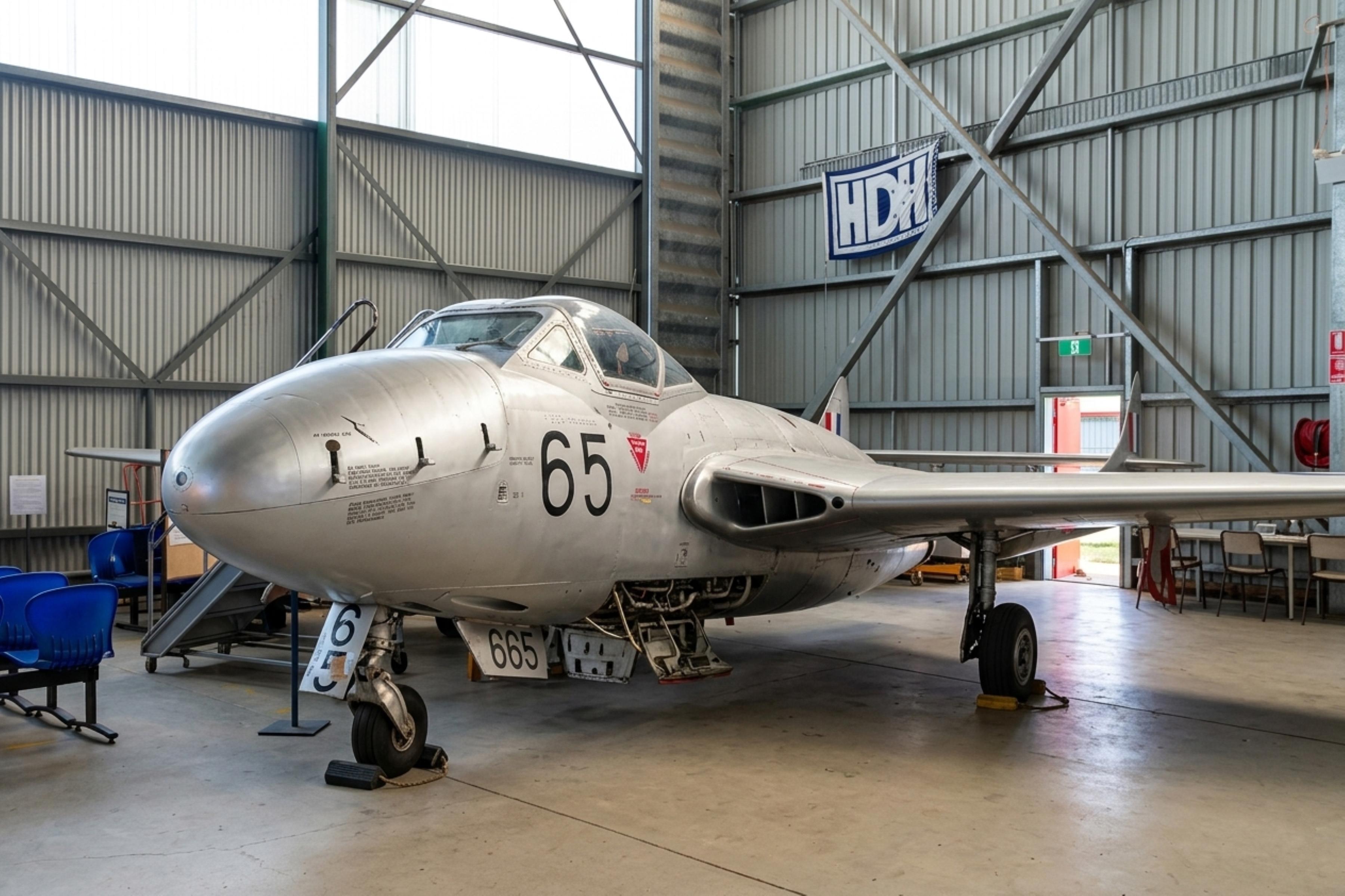 A79-665 @ YSHL - A79-665 1959 DH115 Vampire T35A RAAF HARS Illawarra 
 - by PhilR