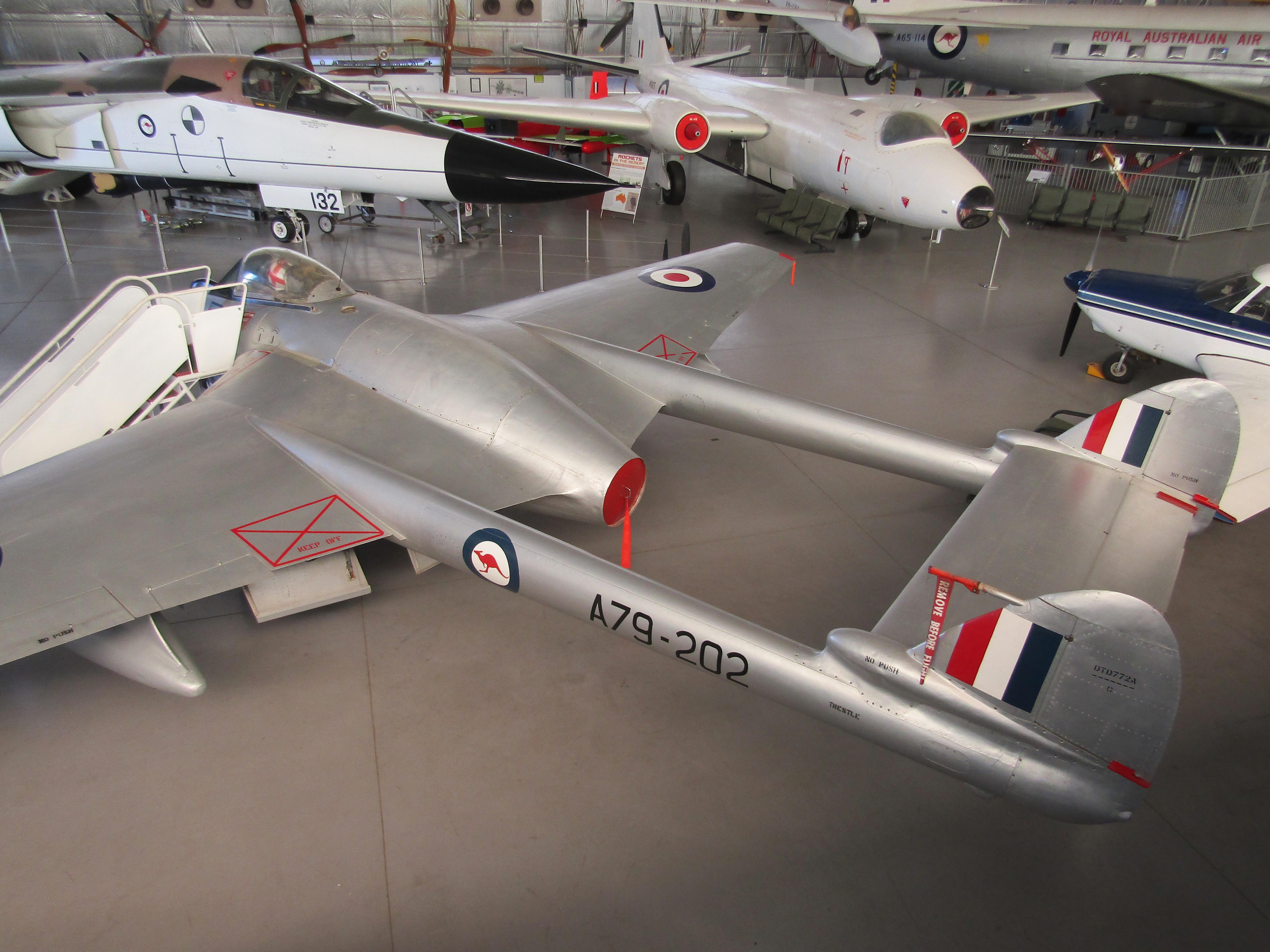 A79-202 @ YPAD - A79-202 1951 DH-100 Vampire FB.31 RAAF SAAM Port Adelaide 
 - by PhilR