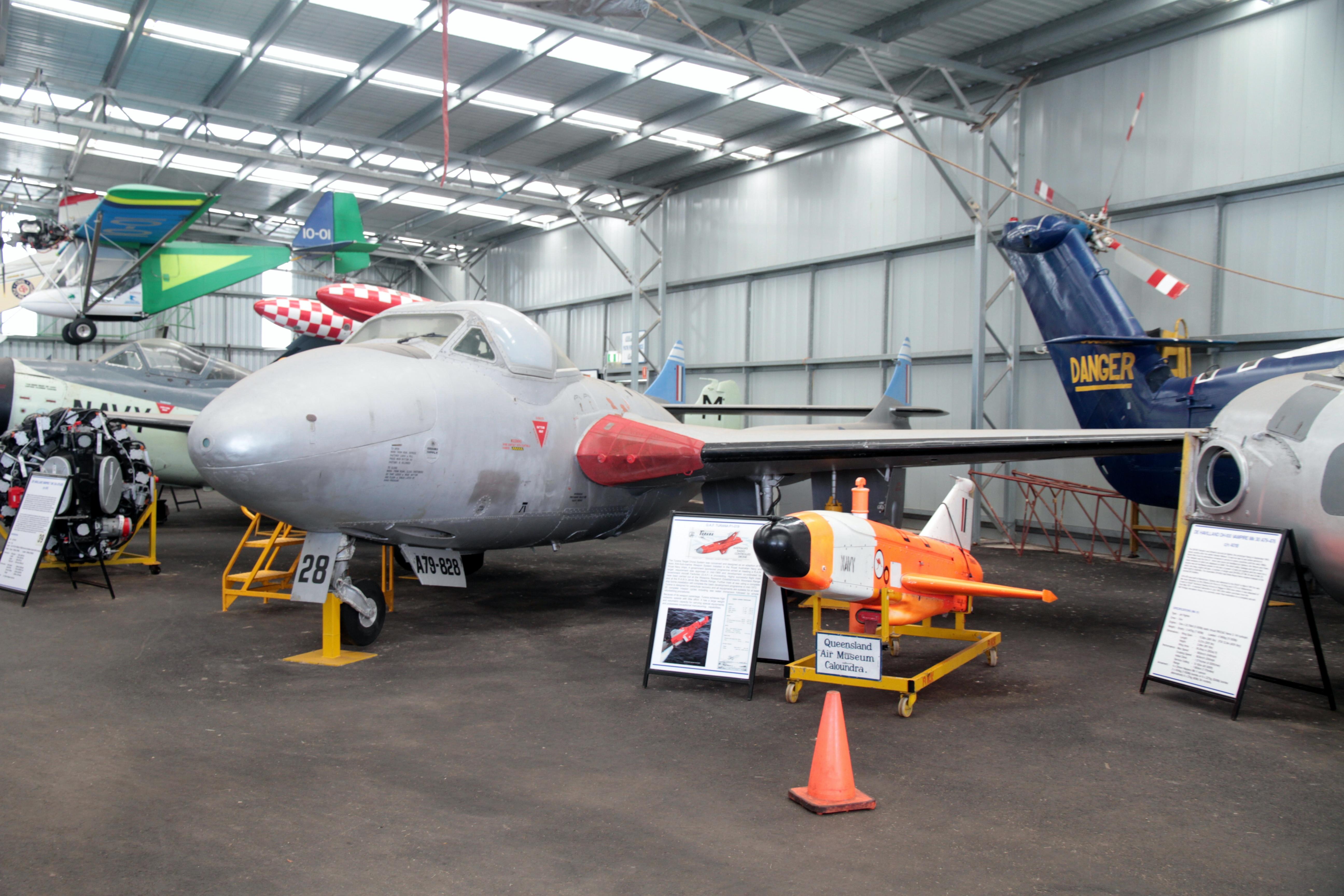 A79-828 @ YCDR - A79-828 1955 DH100 Vampire T35A RAAF QAM Caloundra 
 - by PhilR